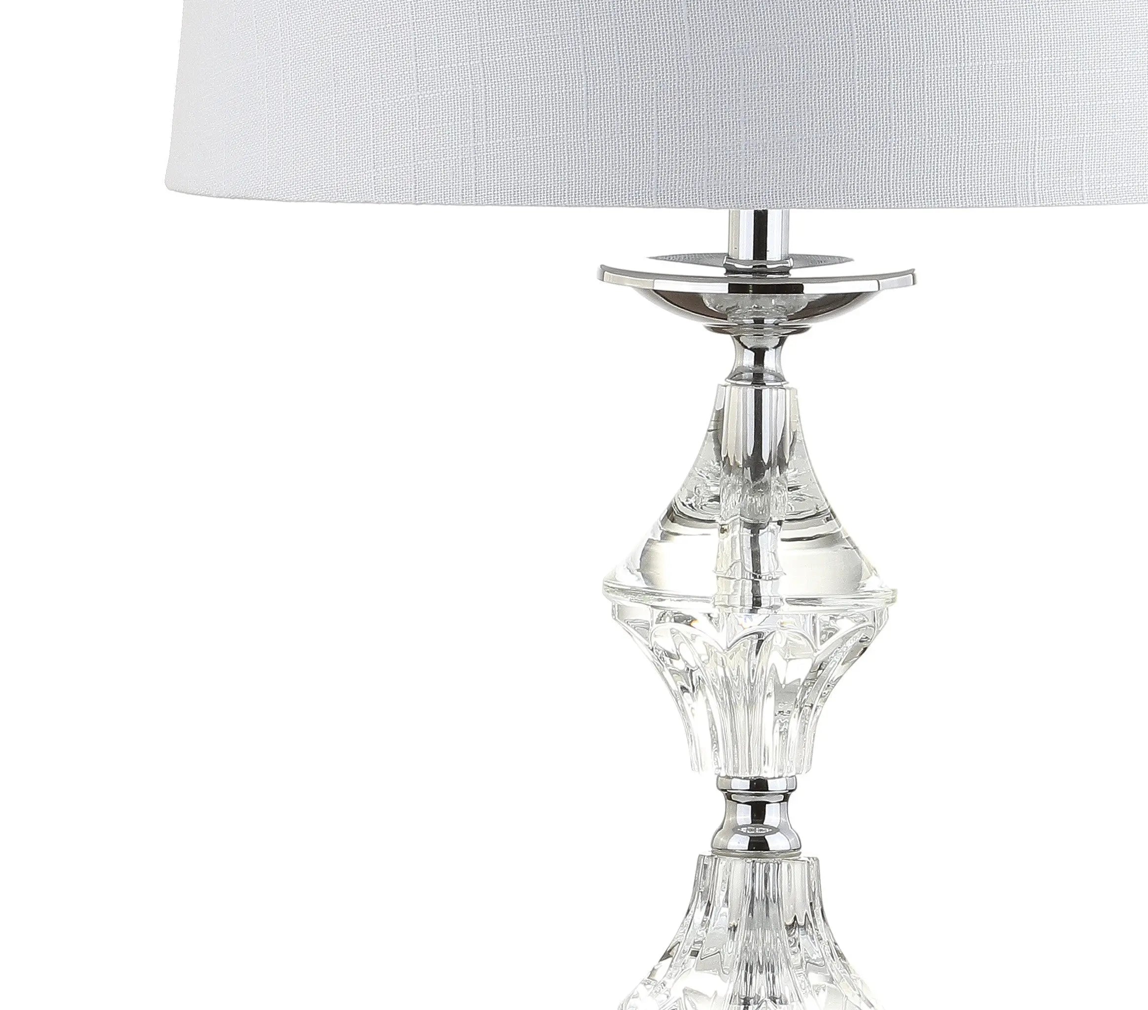 Set of Two 28" Silver Novelty Bedside Lamps With Drum Shades Homeroots Lighting