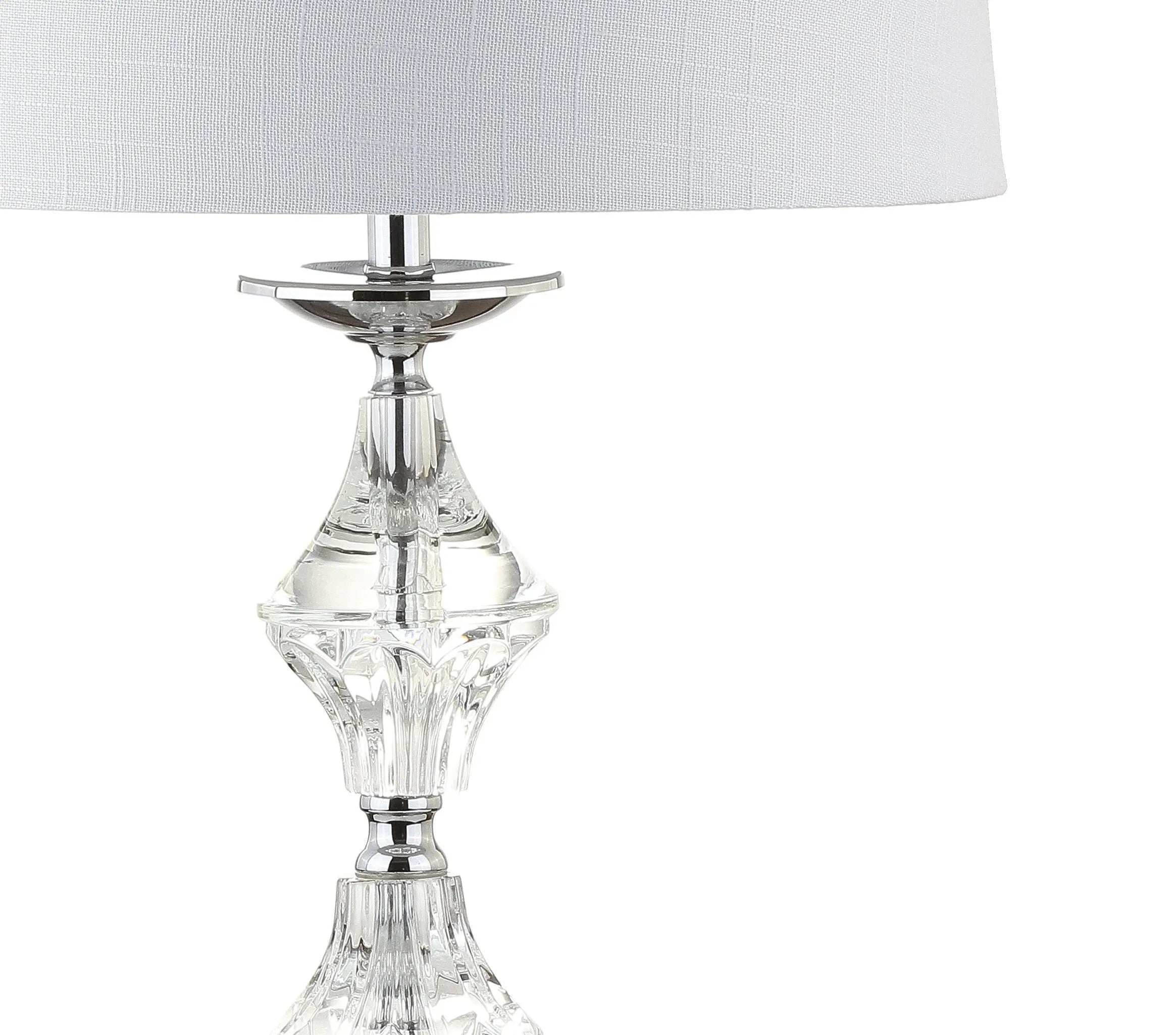 Set of Two 28" Silver Novelty Bedside Lamps With Drum Shades Homeroots Lighting