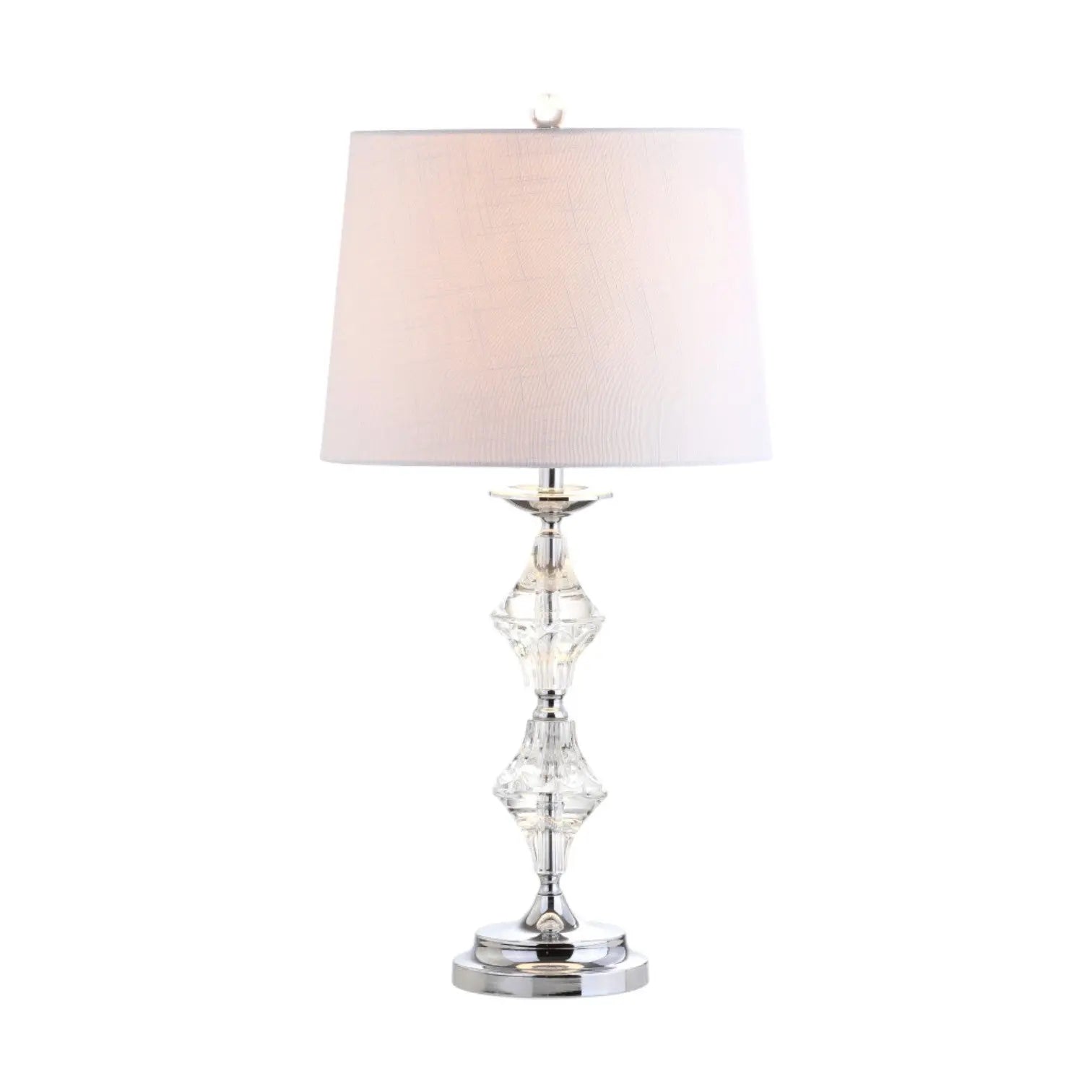 Set of Two 28" Silver Novelty Bedside Lamps With Drum Shades Homeroots Lighting