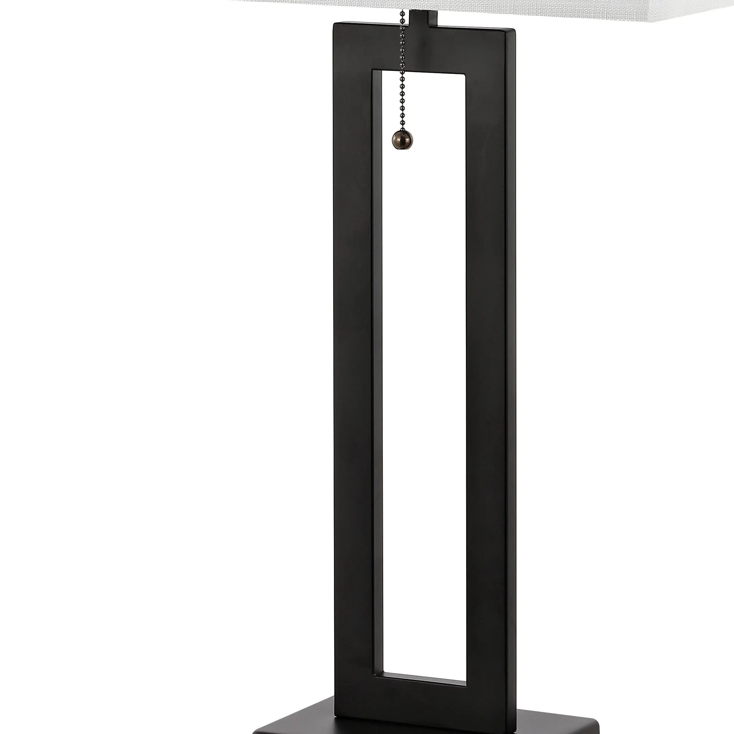 Set of Two 29" Black Table Lamps With Shades Homeroots Lighting
