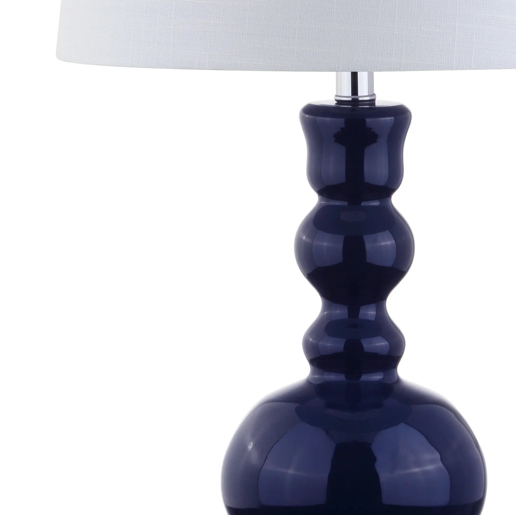 Set of Two 29" Blue Novelty Table Lamps With Drum Shades Homeroots Lighting