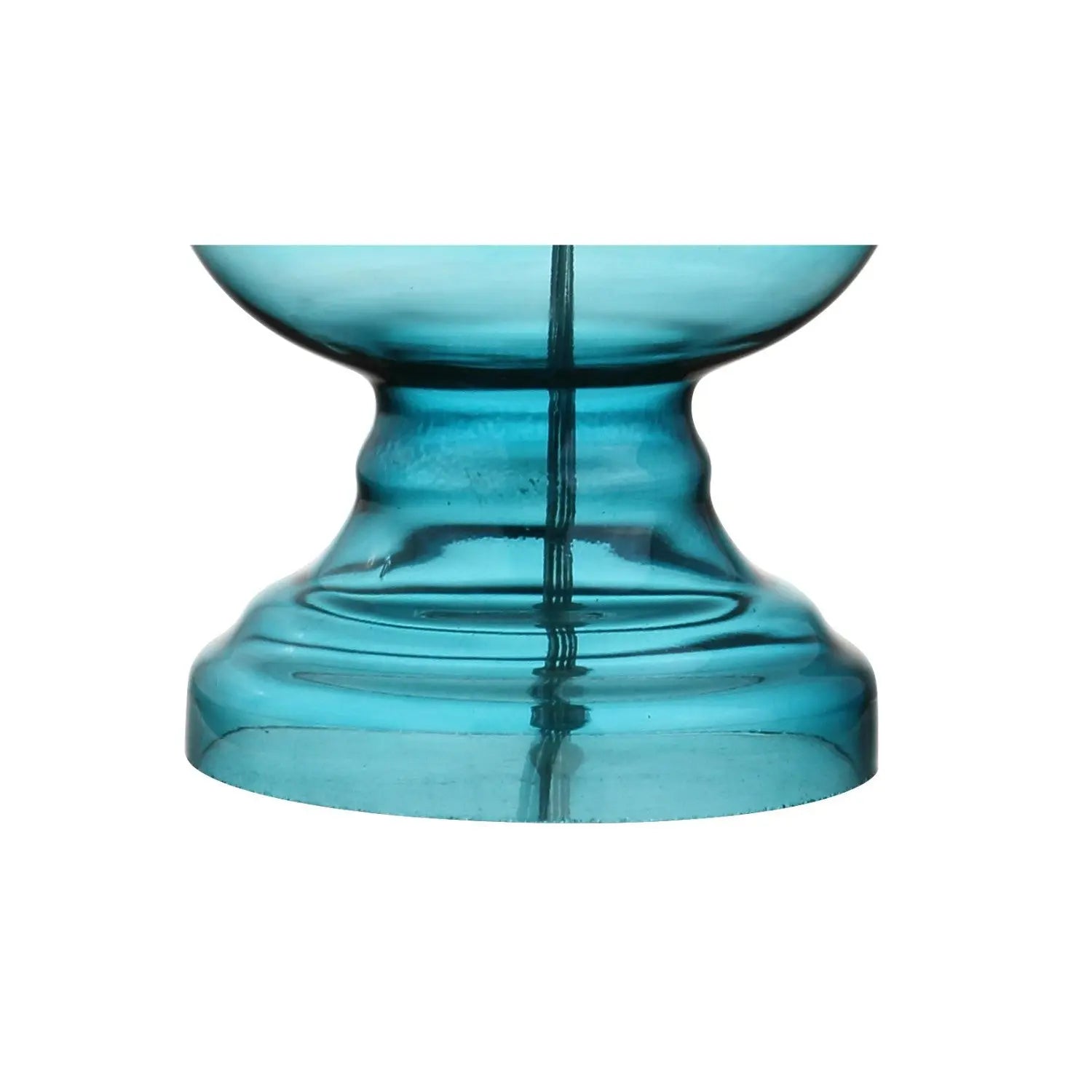 Set of Two 29" Blue Urn Table Lamps With Drum Shades Homeroots Lighting