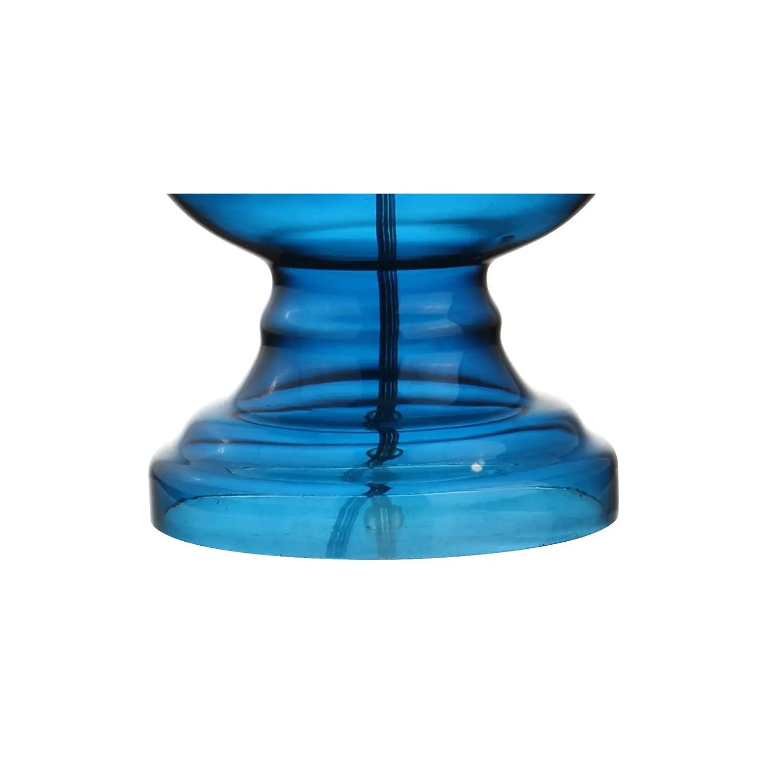 Set of Two 29" Blue Urn Table Lamps With Drum Shades Homeroots Lighting