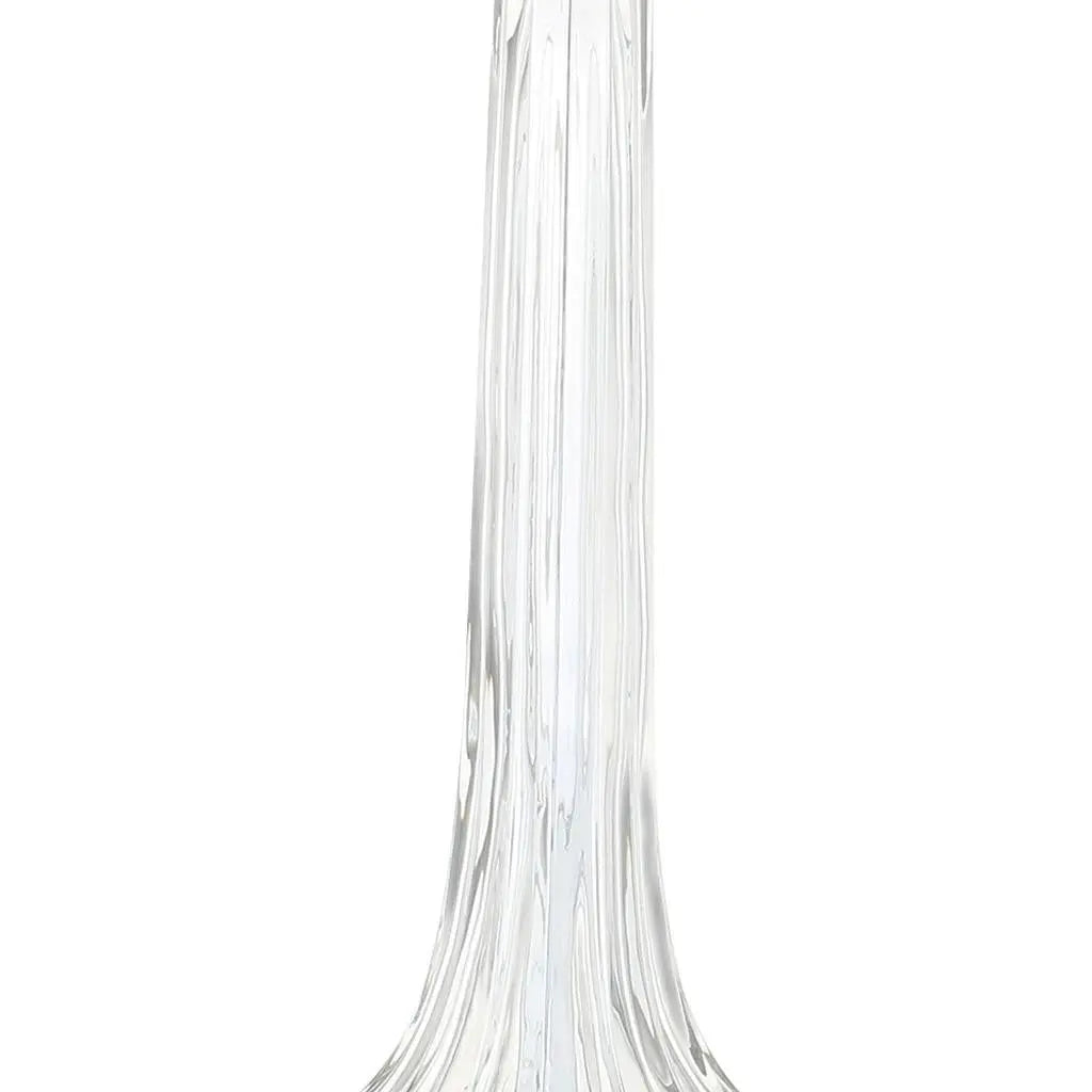 Set of Two 29" Clear Novelty Table Lamps With Drum Shades Homeroots Lighting