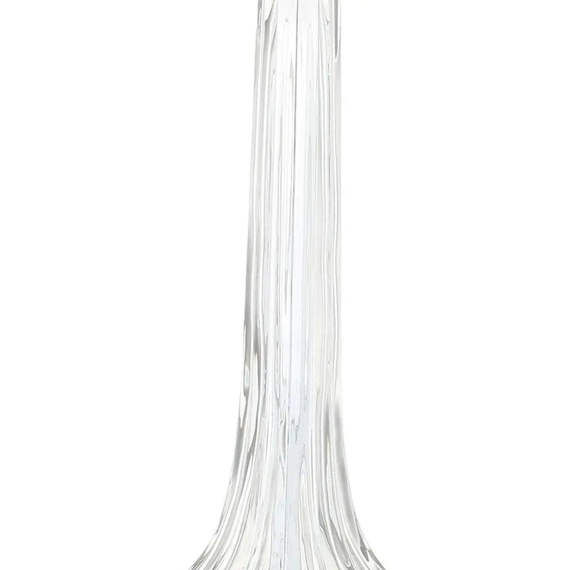 Set of Two 29" Clear Novelty Table Lamps With Drum Shades Homeroots Lighting
