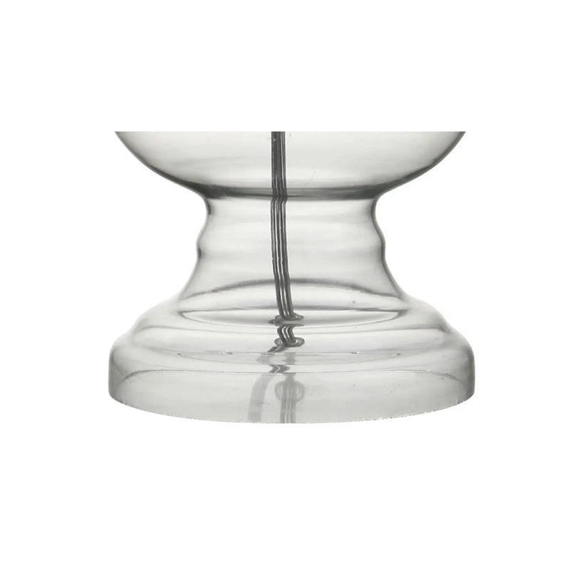 Set of Two 29" Clear Novelty Table Lamps With Drum Shades Homeroots Lighting