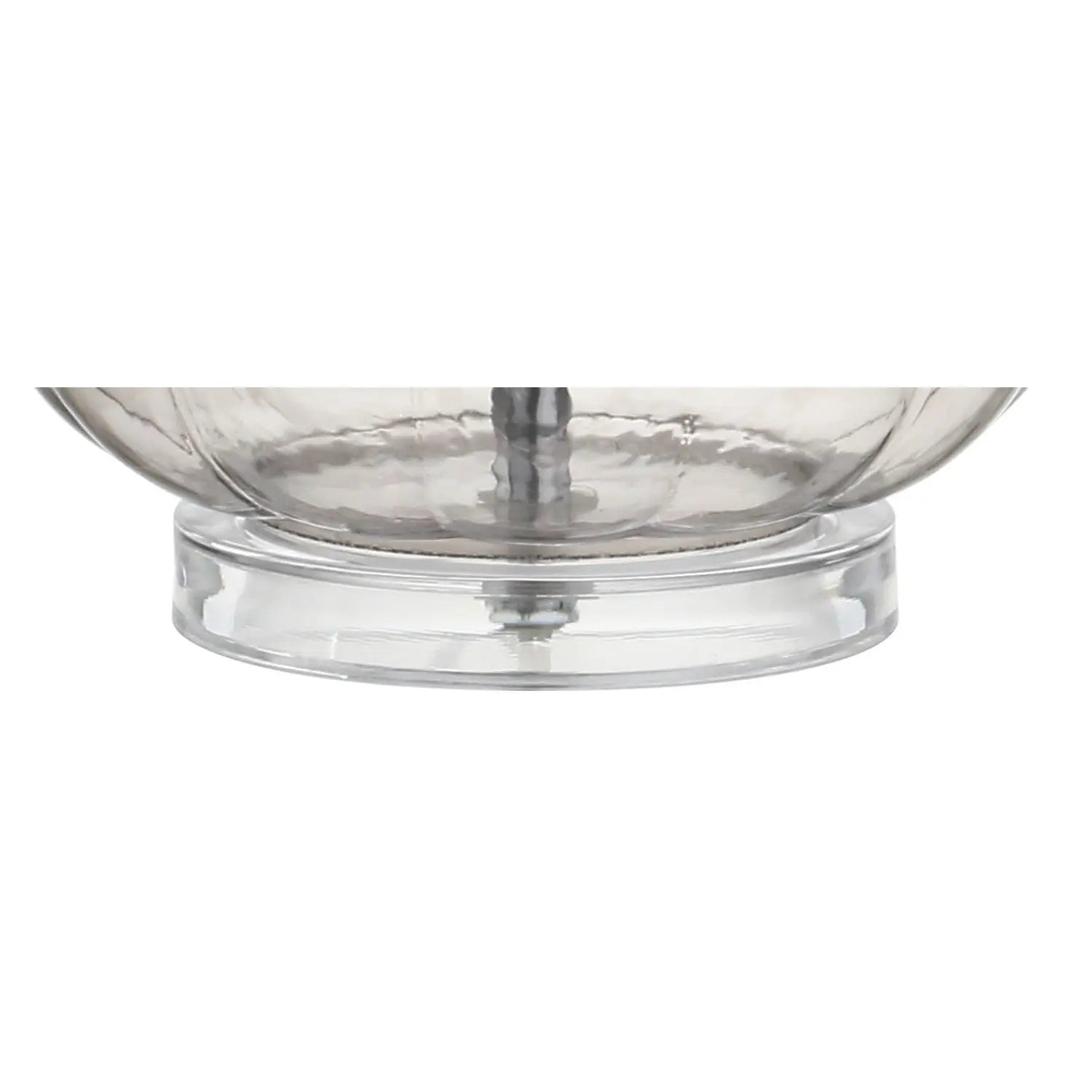 Set of Two 29" Clear Novelty Table Lamps With Drum Shades Homeroots Lighting