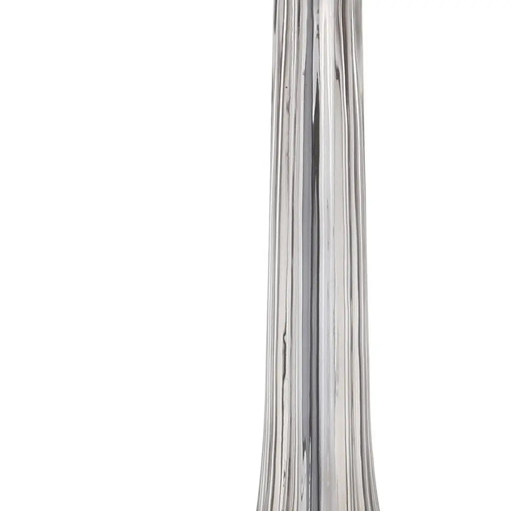 Set of Two 29" Clear Novelty Table Lamps With Drum Shades Homeroots Lighting