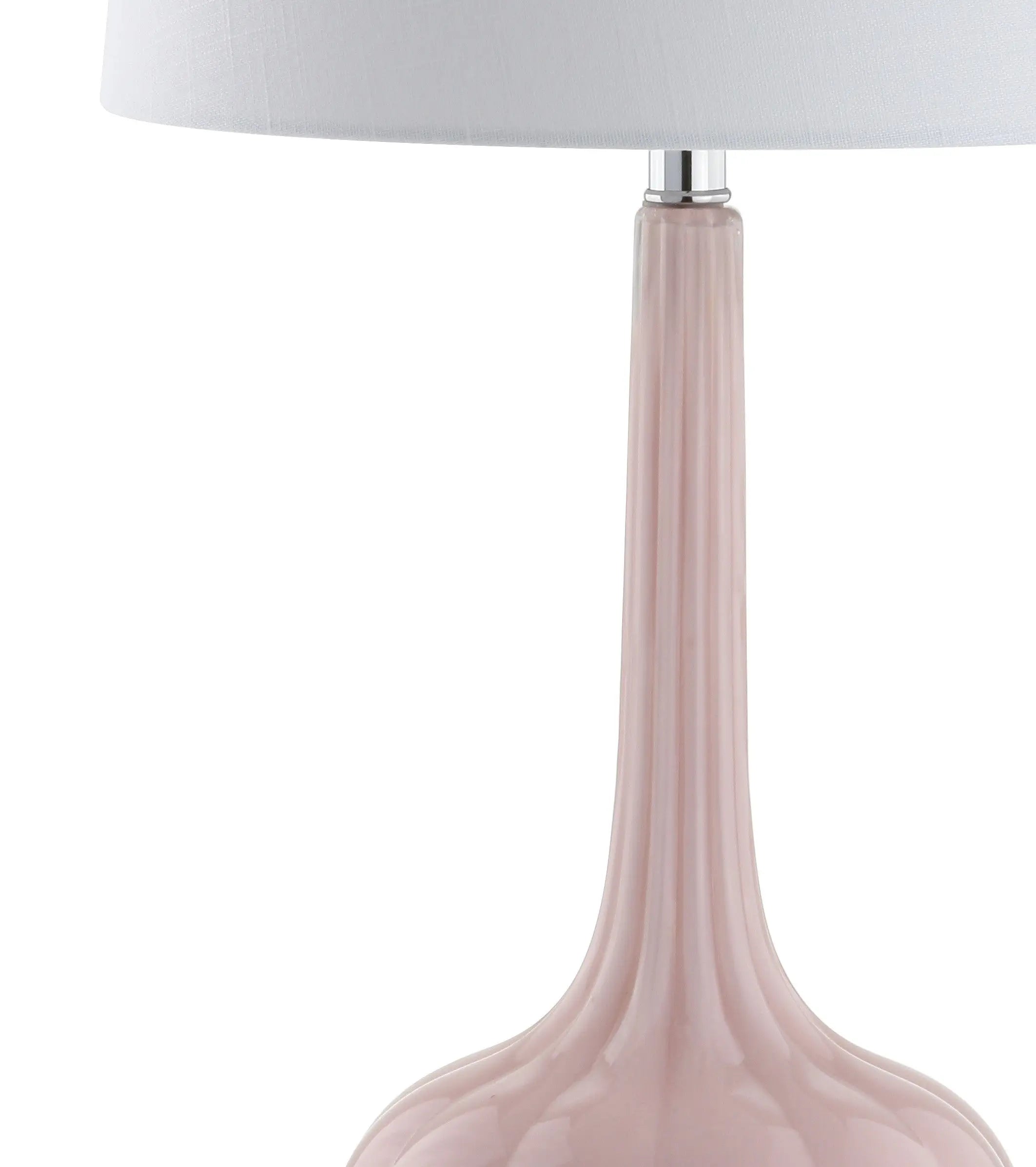 Set of Two 29" Clear Novelty Table Lamps With Drum Shades Homeroots Lighting