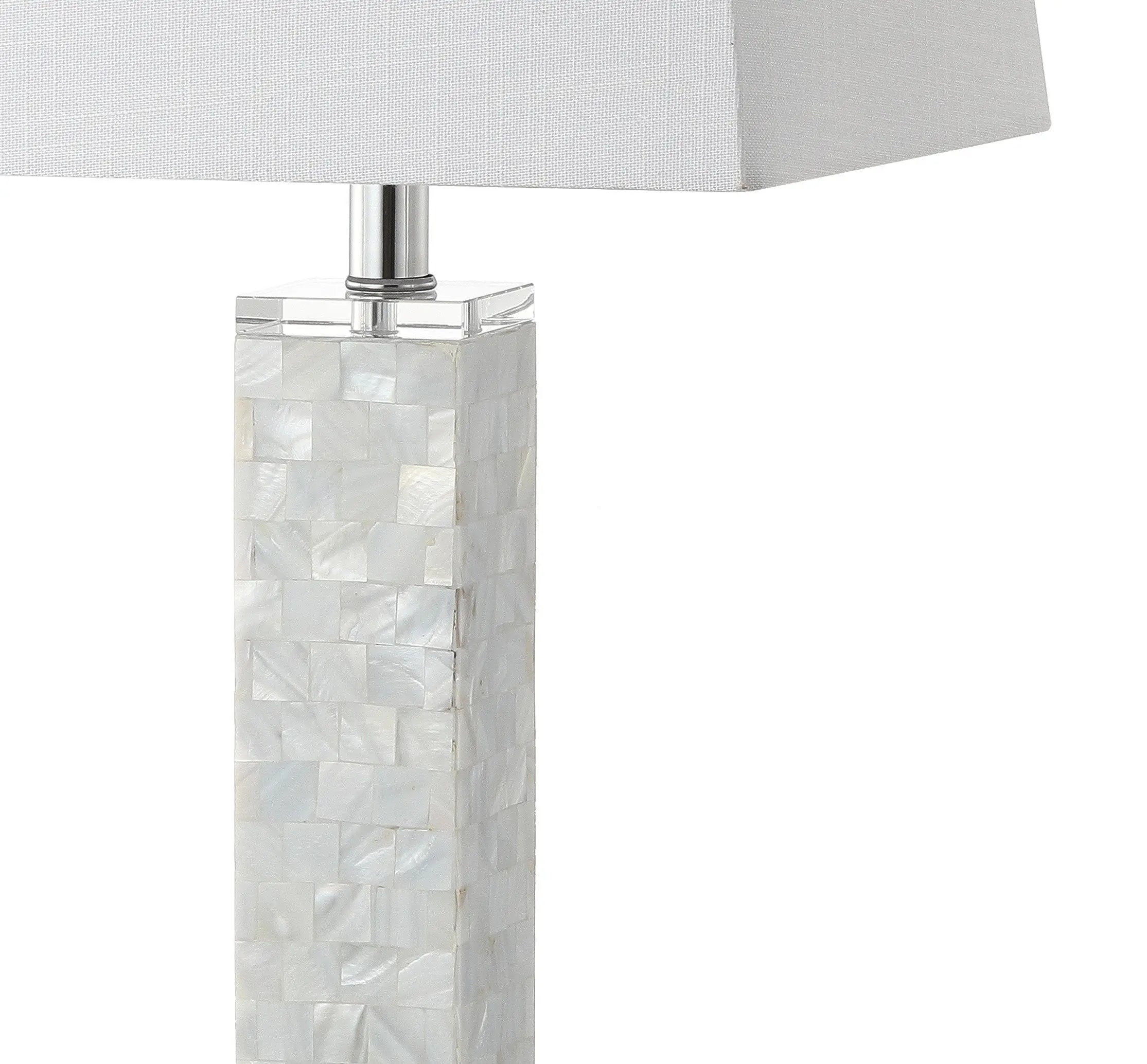 Set of Two 29" Clear Novelty Table Lamps With Shades Homeroots Lighting