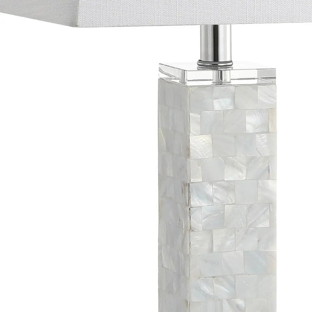 Set of Two 29" Clear Novelty Table Lamps With Shades Homeroots Lighting