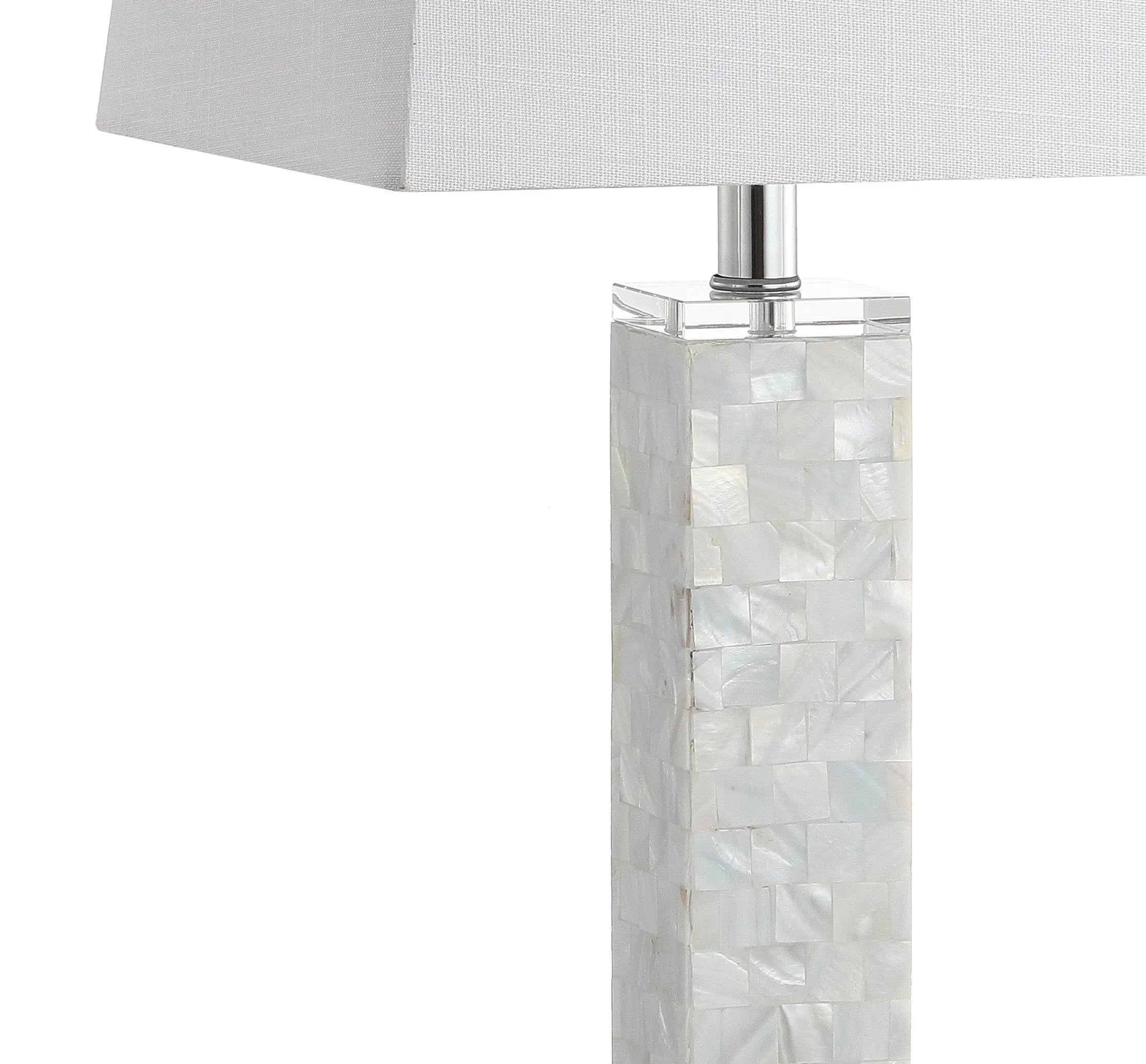 Set of Two 29" Clear Novelty Table Lamps With Shades Homeroots Lighting