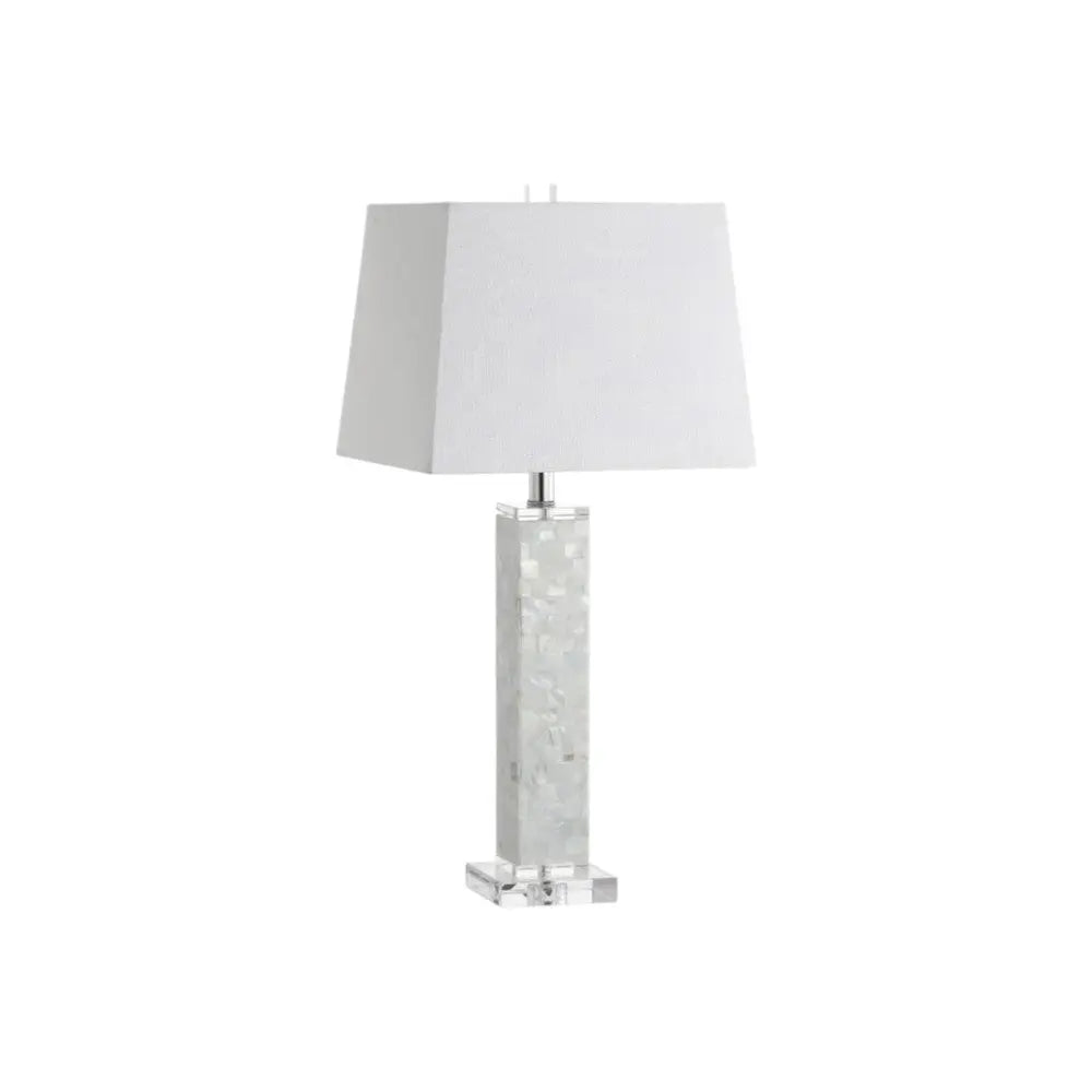 Set of Two 29" Clear Novelty Table Lamps With Shades Homeroots Lighting