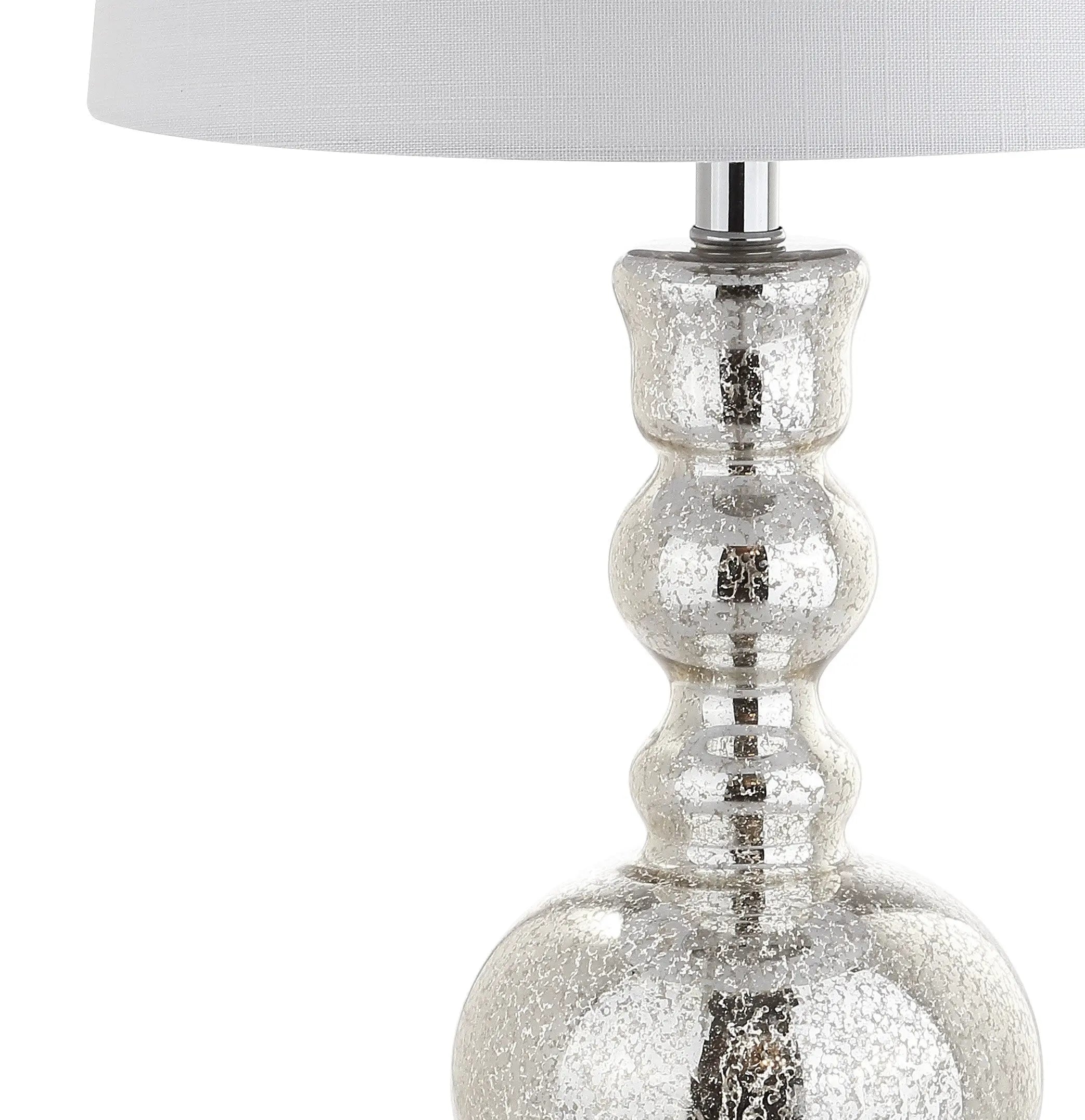 Set of Two 29" Silver Novelty Table Lamps With Drum Shades Homeroots Lighting