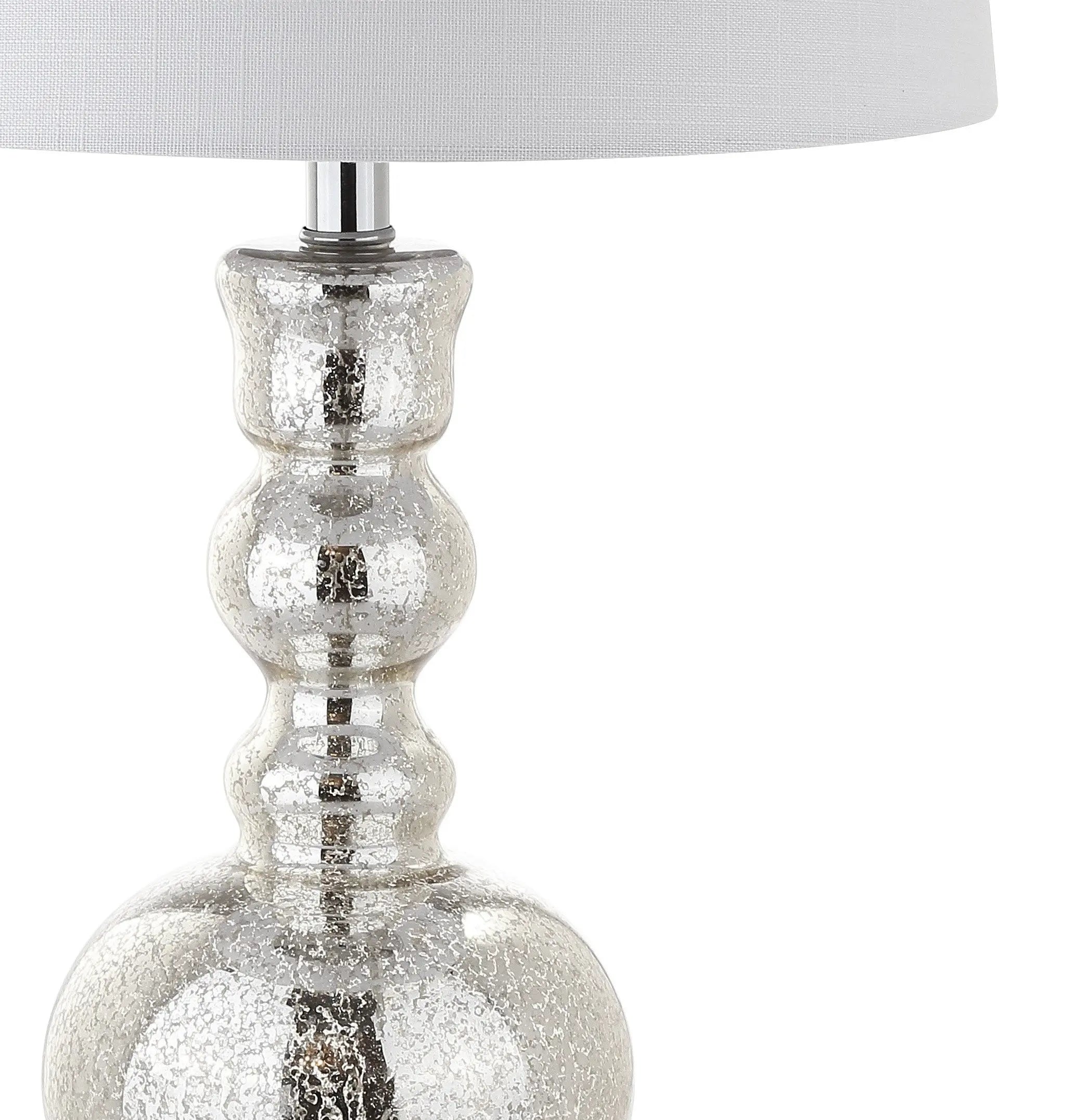 Set of Two 29" Silver Novelty Table Lamps With Drum Shades Homeroots Lighting