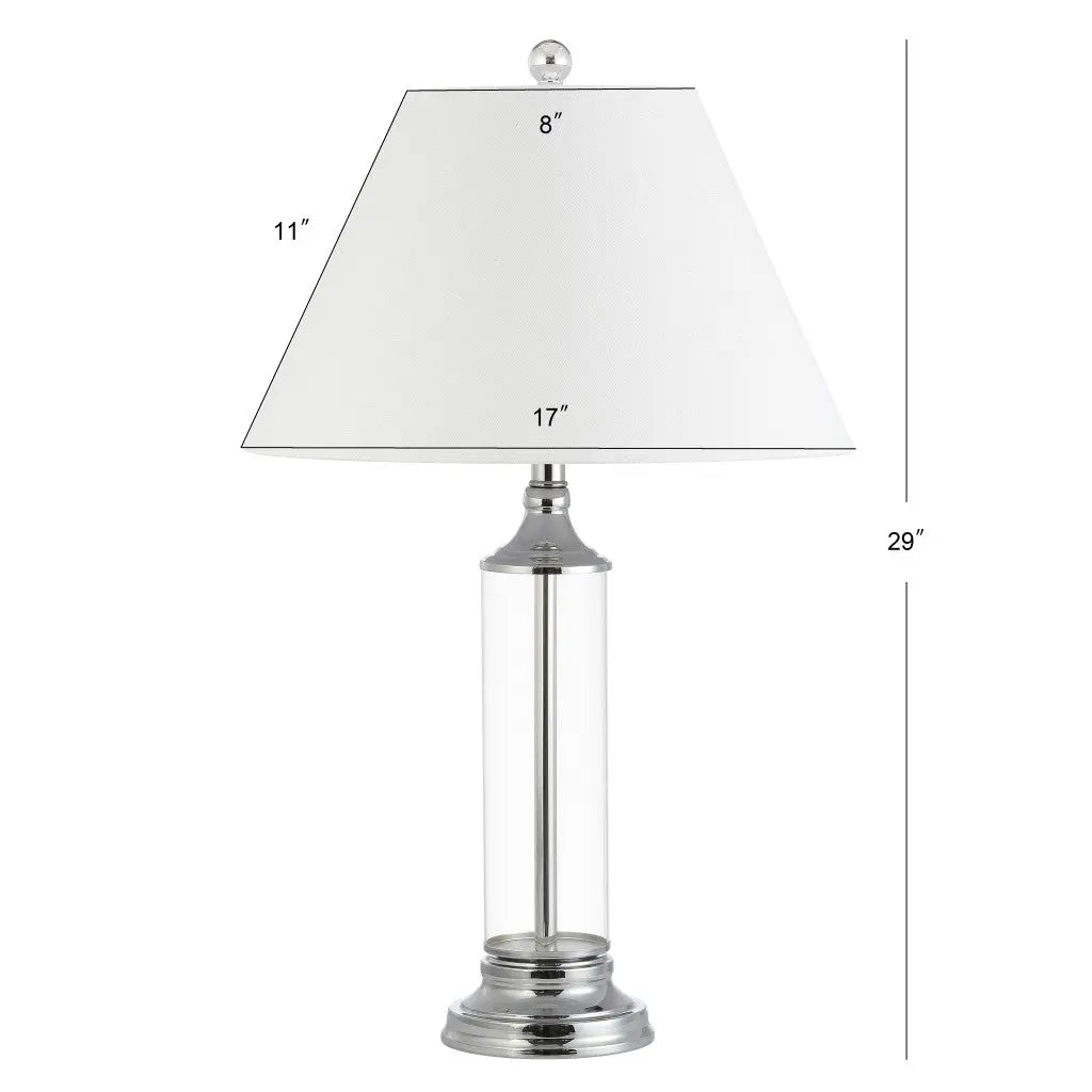 Set of Two 29" Silver Novelty Table Lamps With Empire Shades Homeroots Lighting