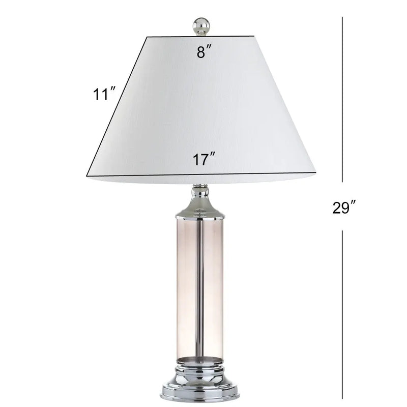 Set of Two 29" Silver Novelty Table Lamps With Empire Shades Homeroots Lighting
