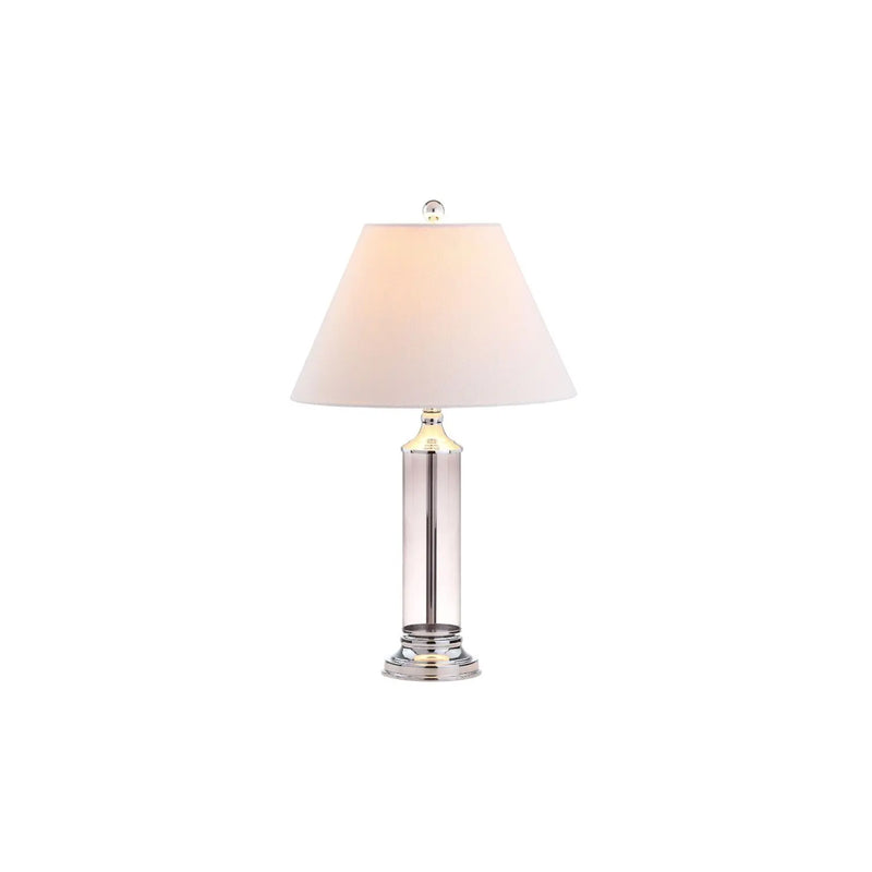 Set of Two 29" Silver Novelty Table Lamps With Empire Shades Homeroots Lighting