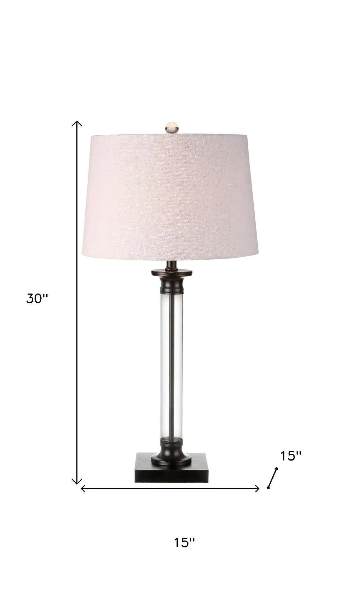 Set of Two 30" Black Table Lamps With Drum Shades Homeroots Lighting