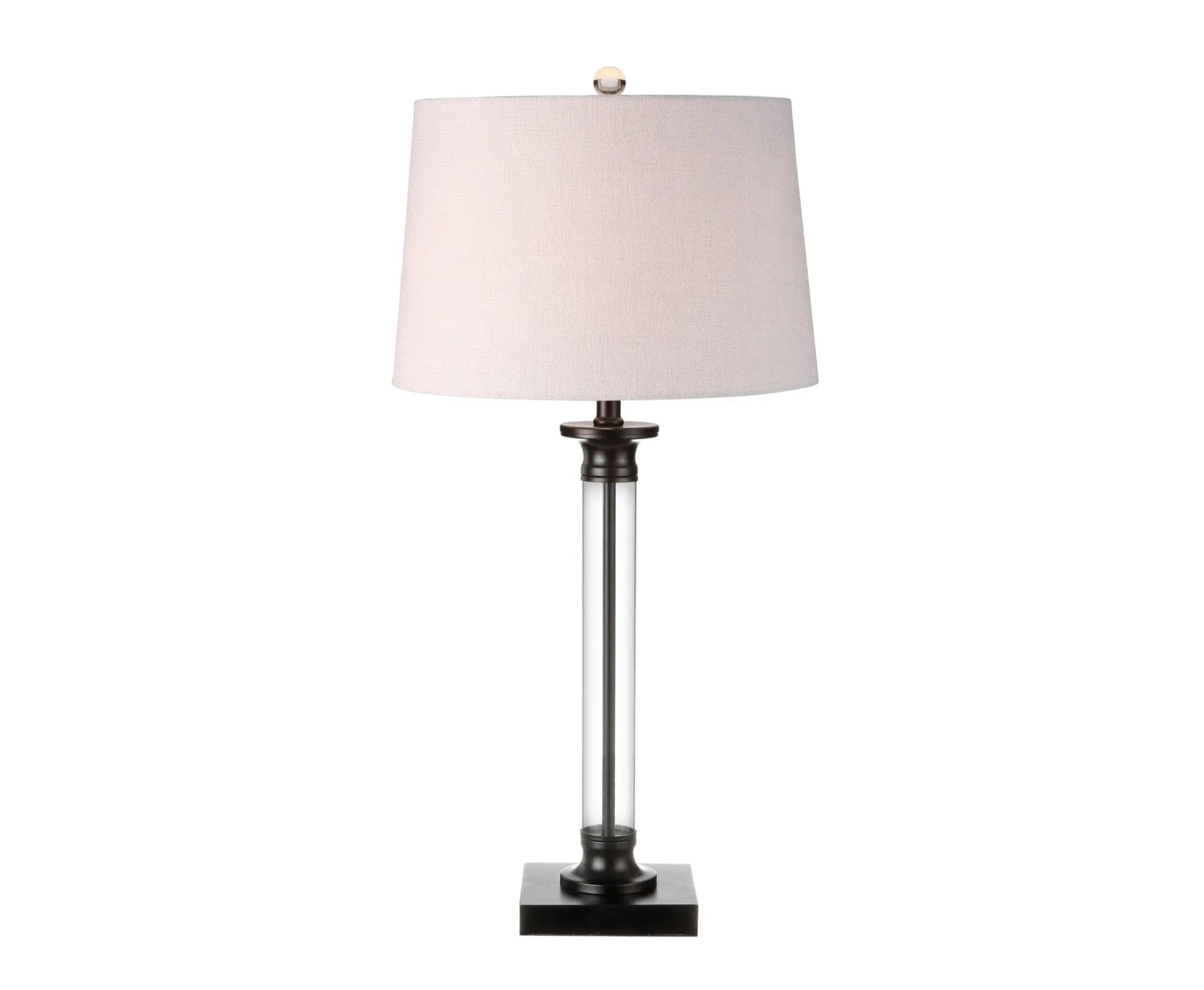 Set of Two 30" Black Table Lamps With Drum Shades Homeroots Lighting