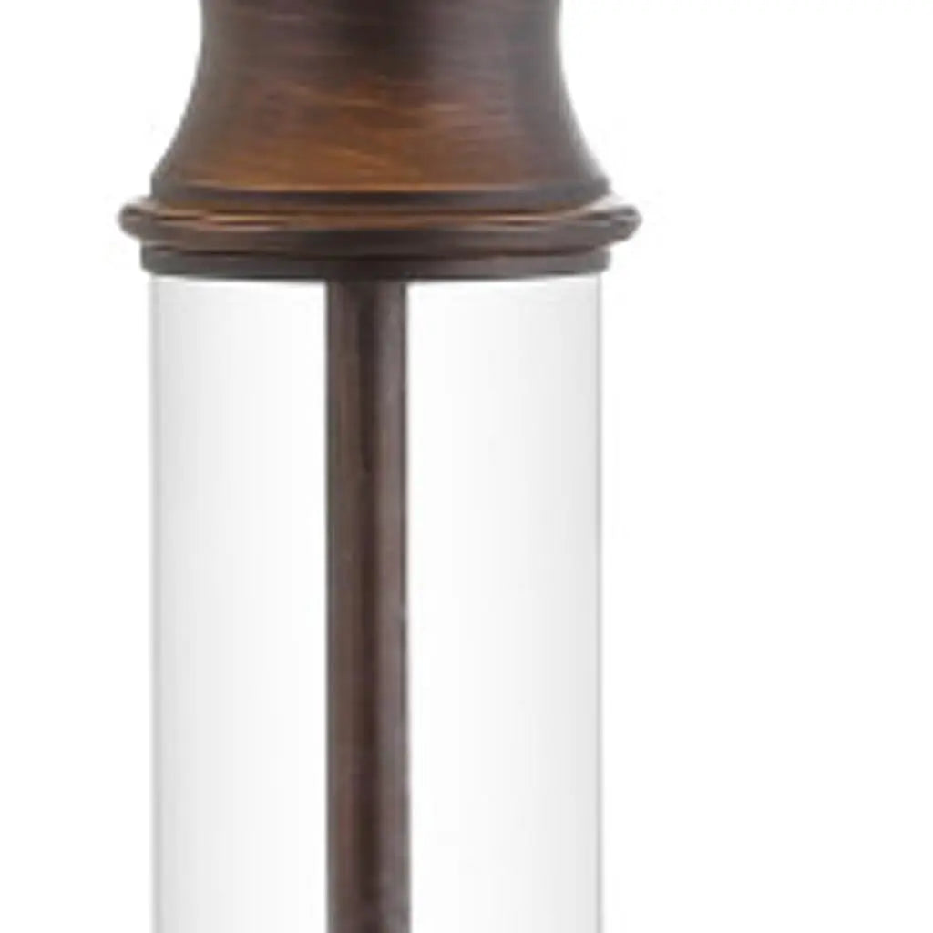 Set of Two 32" Bronze Novelty Table Lamps With Empire Shades Homeroots Lighting