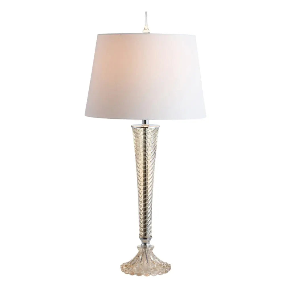 Set of Two 32" Champagne Urn Buffet Lamps With Globe Shades Homeroots Lighting