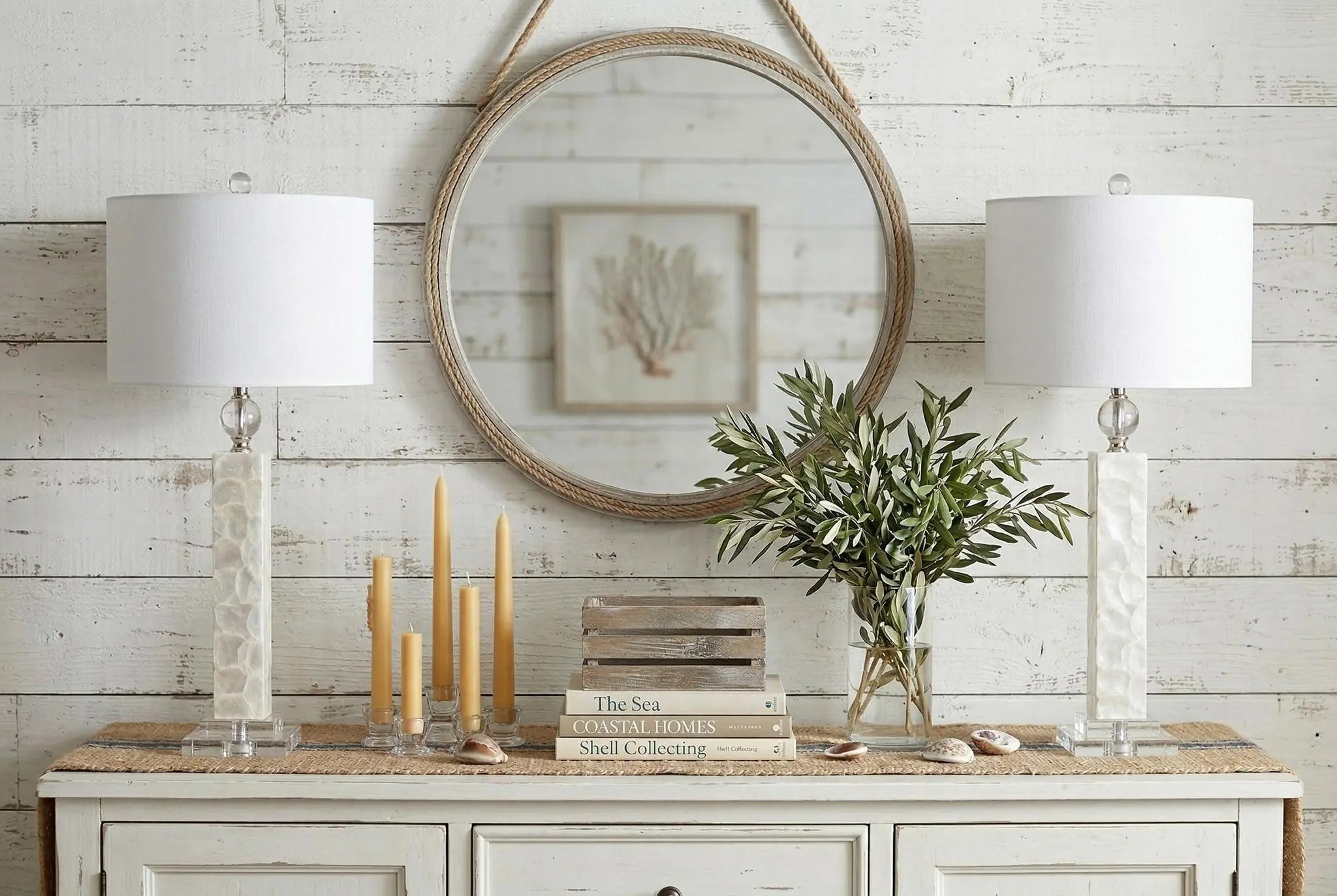 Set of Two 32" Clear Novelty Table Lamps With Drum Shades Homeroots Lighting