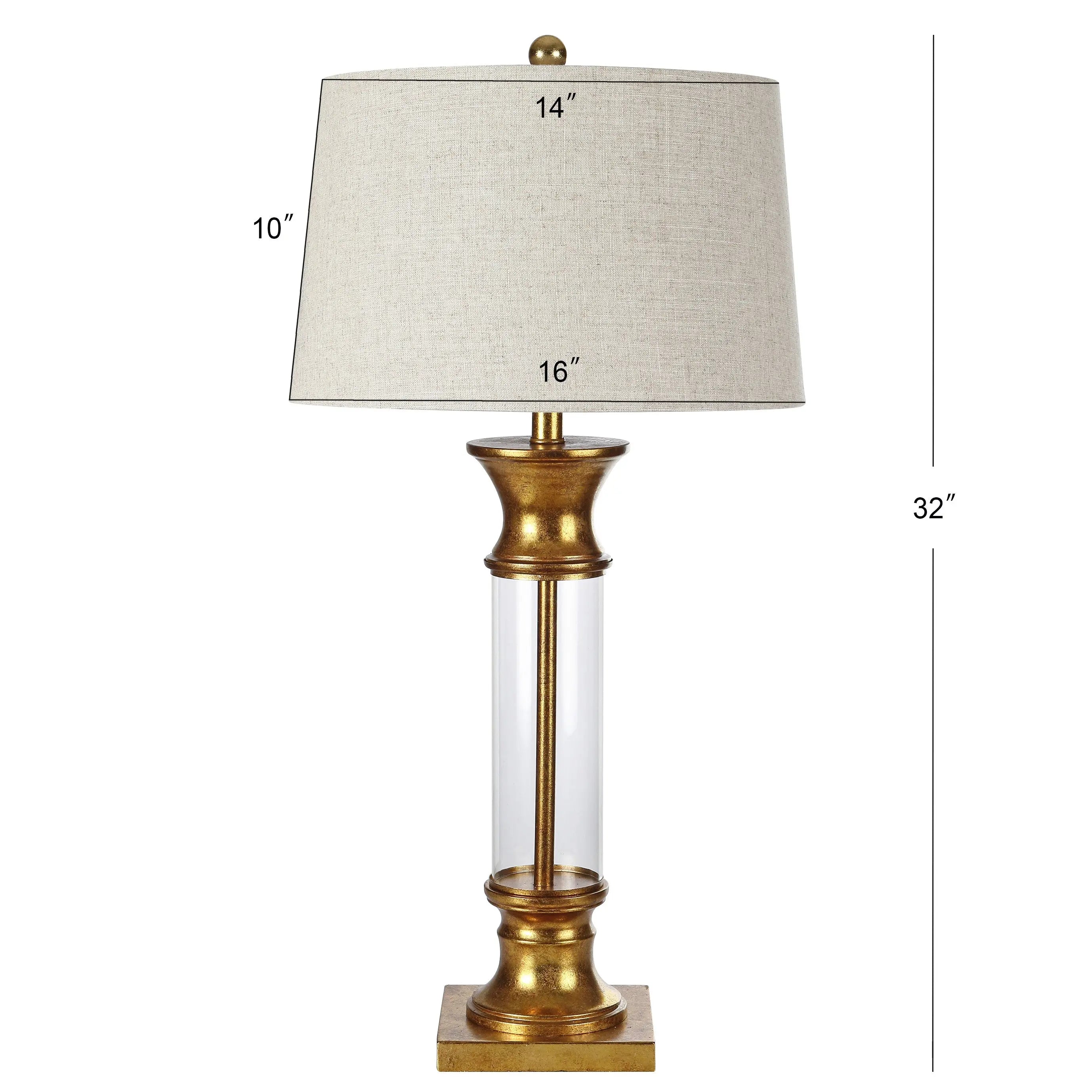Set of Two 32" Gold Novelty Table Lamps With Drum Shades Homeroots Lighting