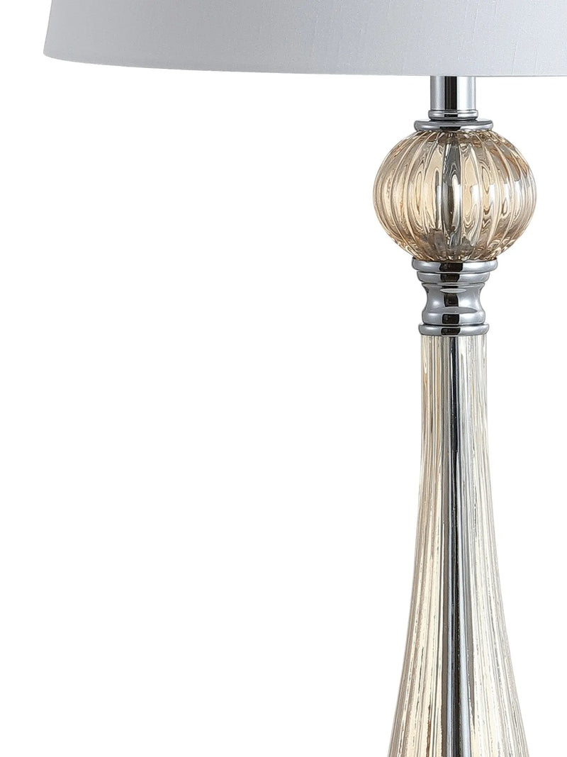 Set of Two 33" Champagne Novelty Table Lamps With Globe Shades Homeroots Lighting