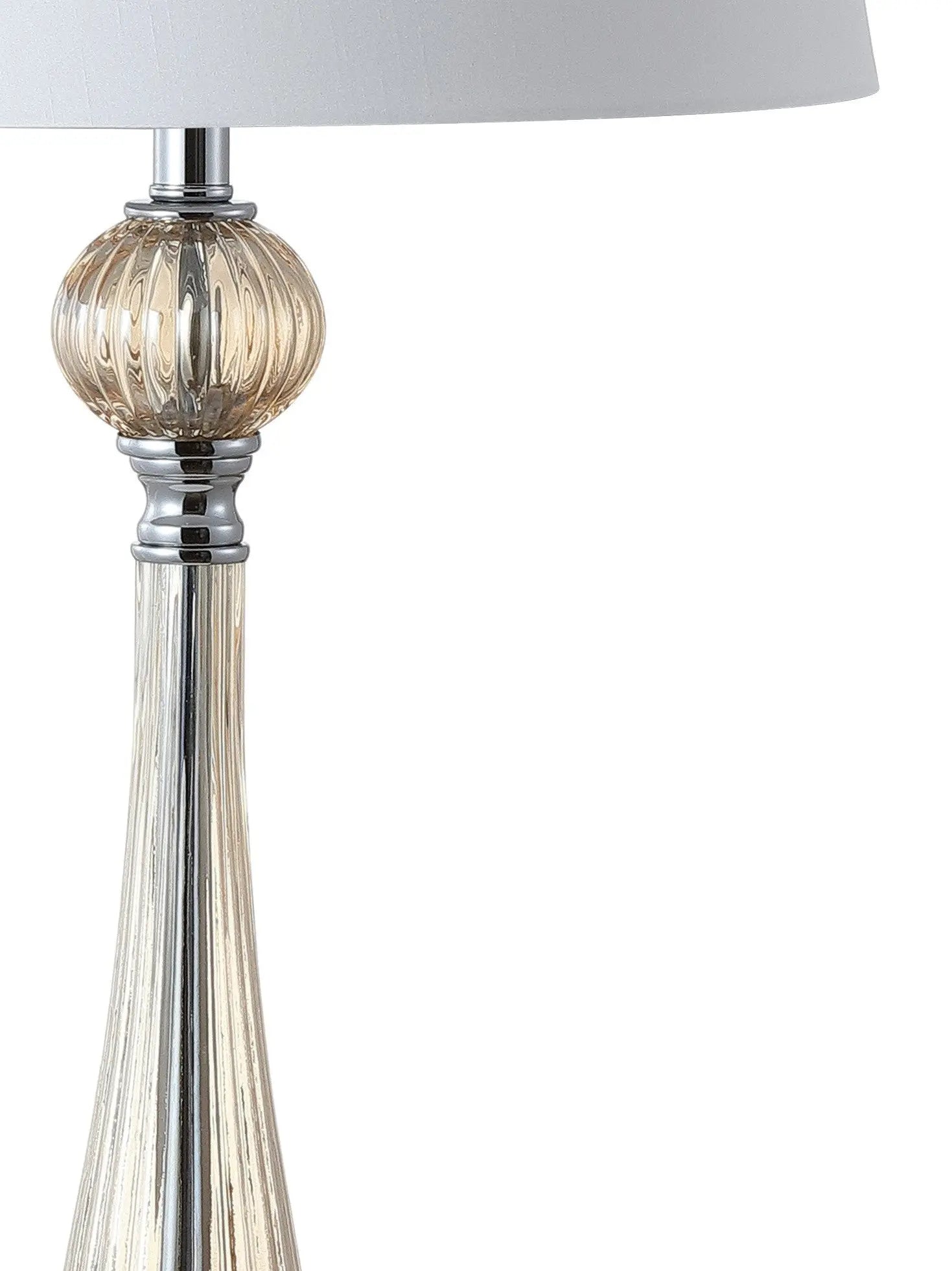 Set of Two 33" Champagne Novelty Table Lamps With Globe Shades Homeroots Lighting
