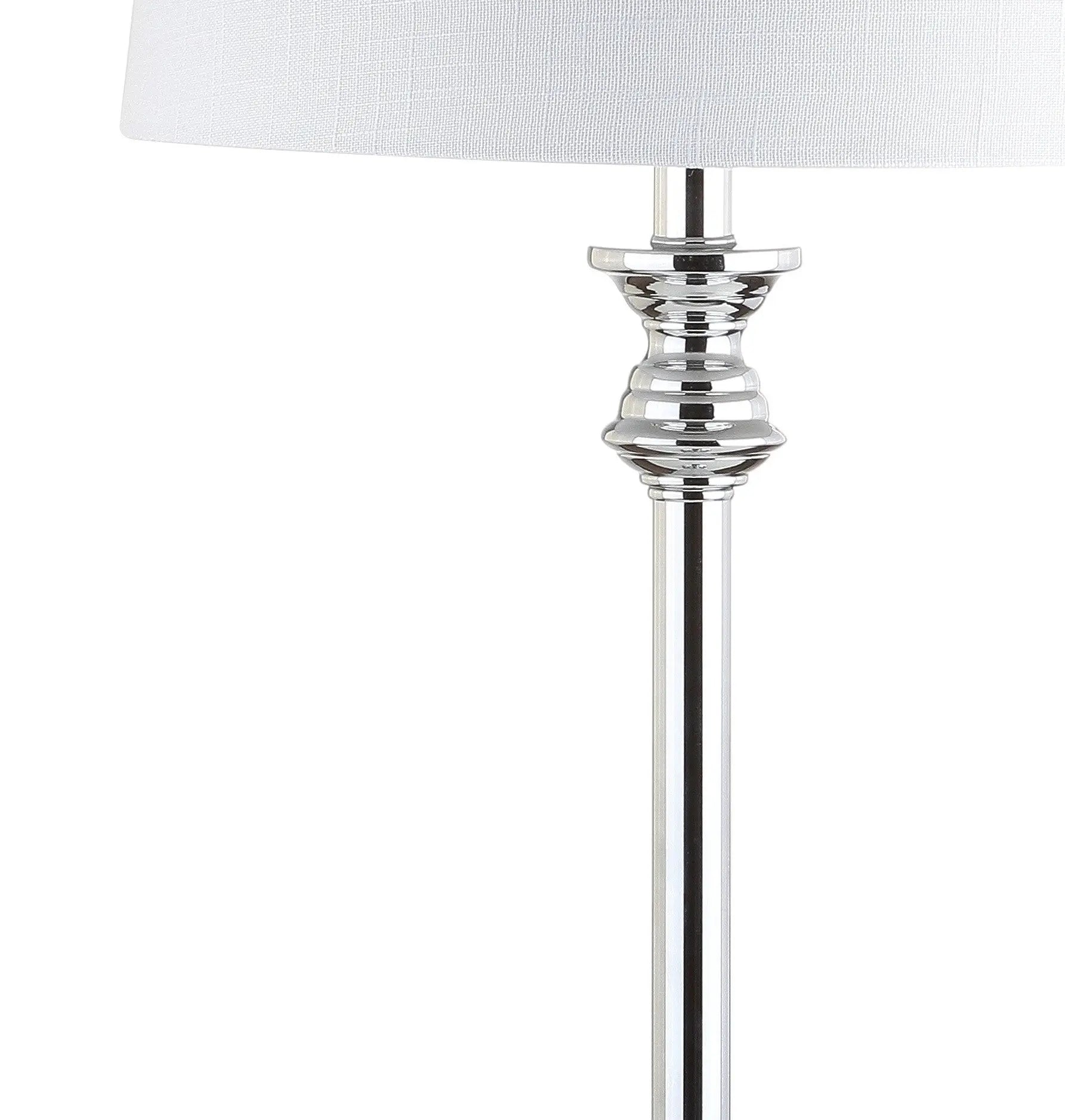 Set of Two 33" Silver Table Lamps With Drum Shades Homeroots Lighting