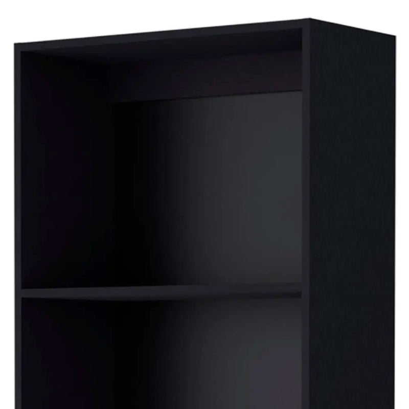Set of Two 71" Black Bookcase With Two Doors Homeroots Office