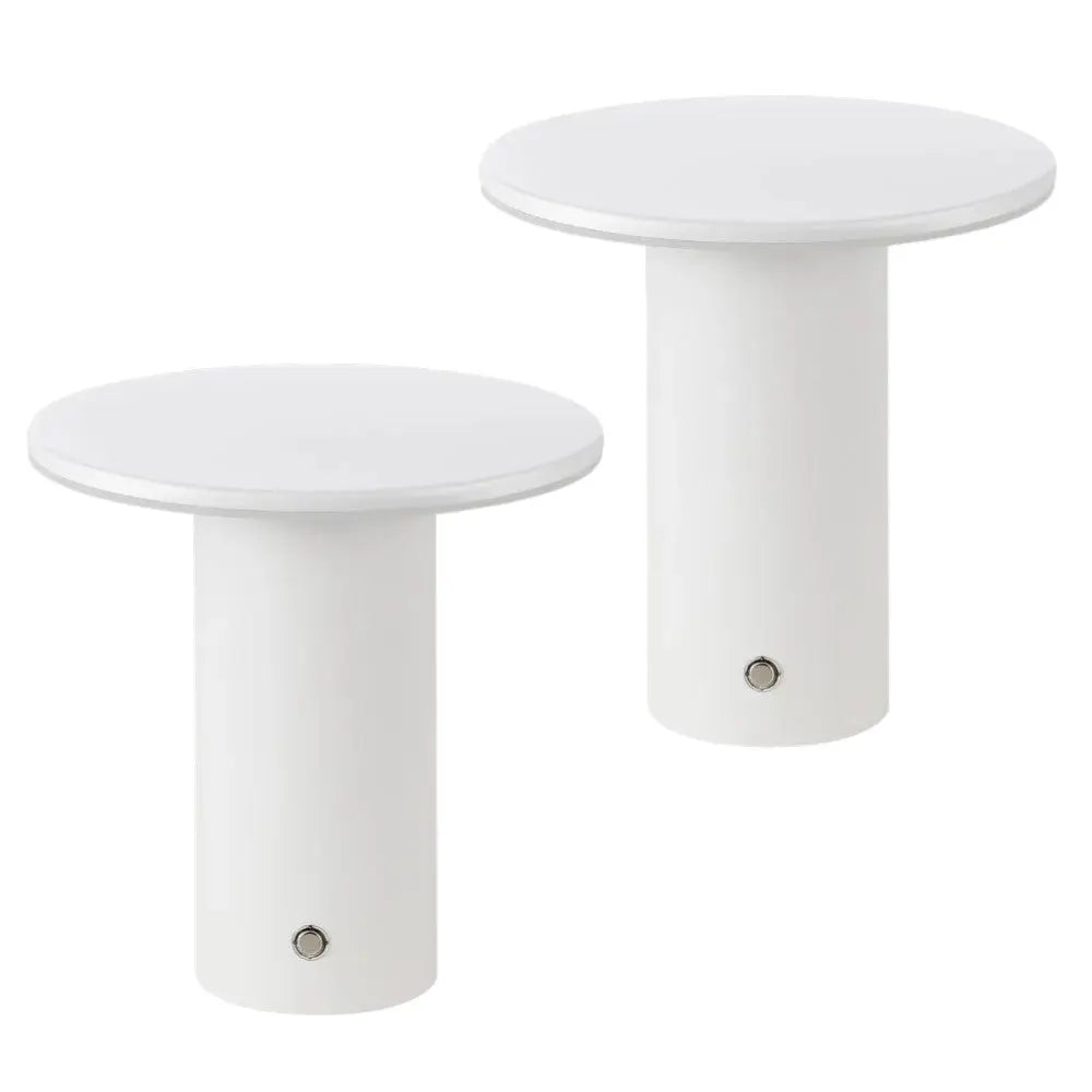 Set of Two 8" Clear USB Table Lamps LED Homeroots Lighting