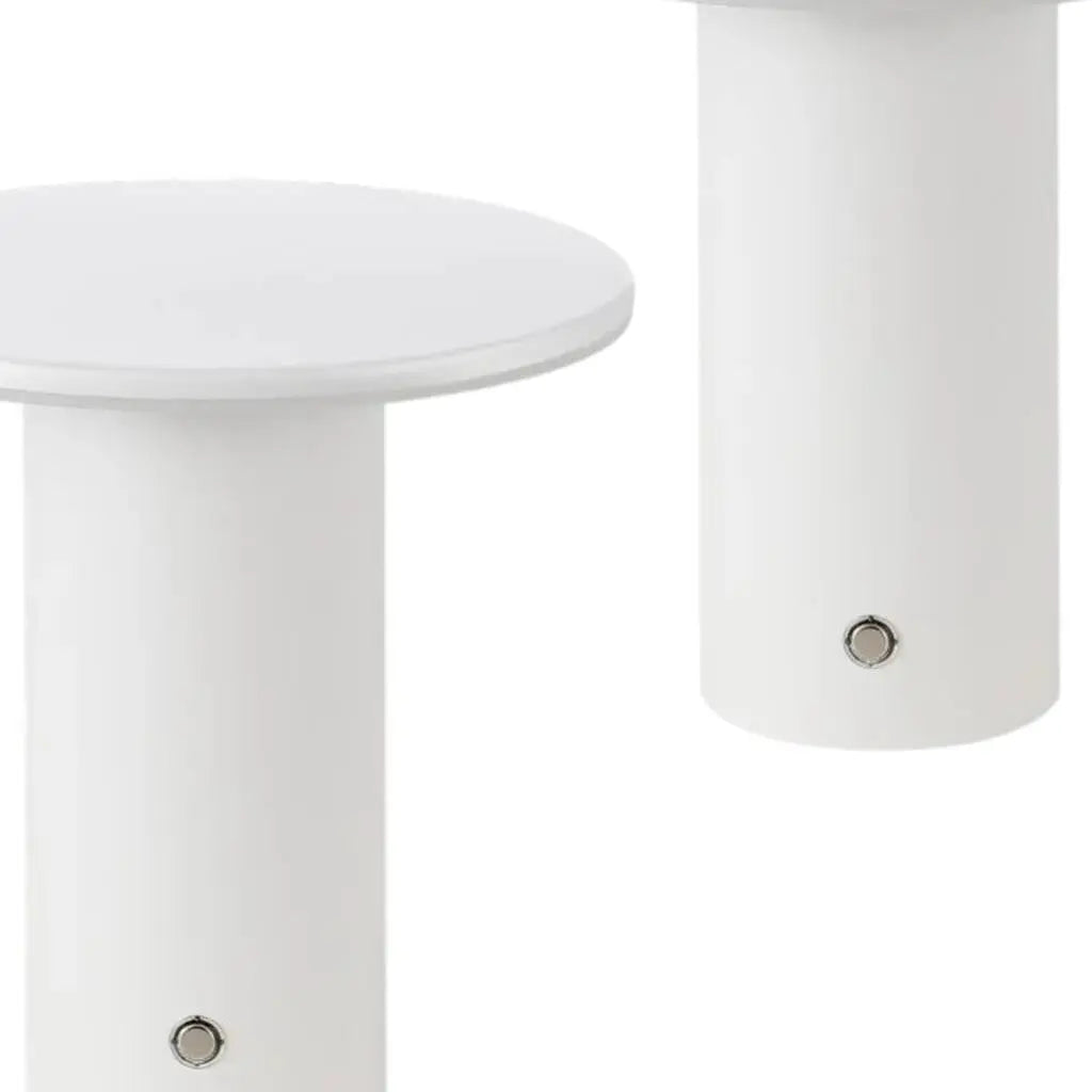 Set of Two 8" Clear USB Table Lamps LED Homeroots Lighting