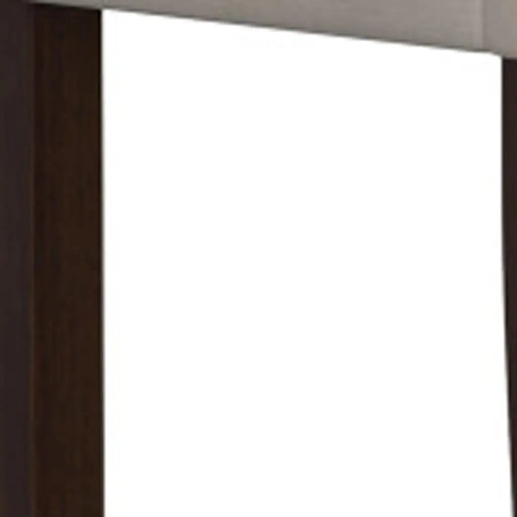 Set of Two Beige and Brown Wood Dining Parsons Chairs Homeroots Kitchen & Dining