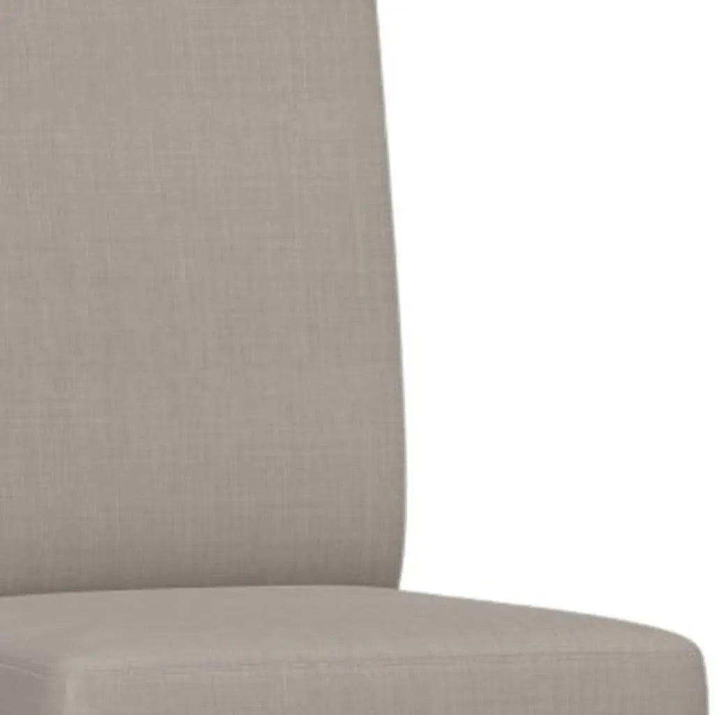Set of Two Beige and Brown Wood Dining Parsons Chairs Homeroots Kitchen & Dining