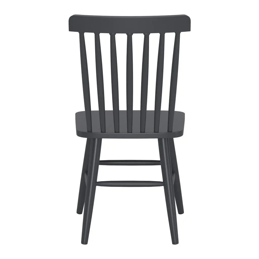 Set of Two Black Aluminum Slat Back Dining Side Chairs Homeroots