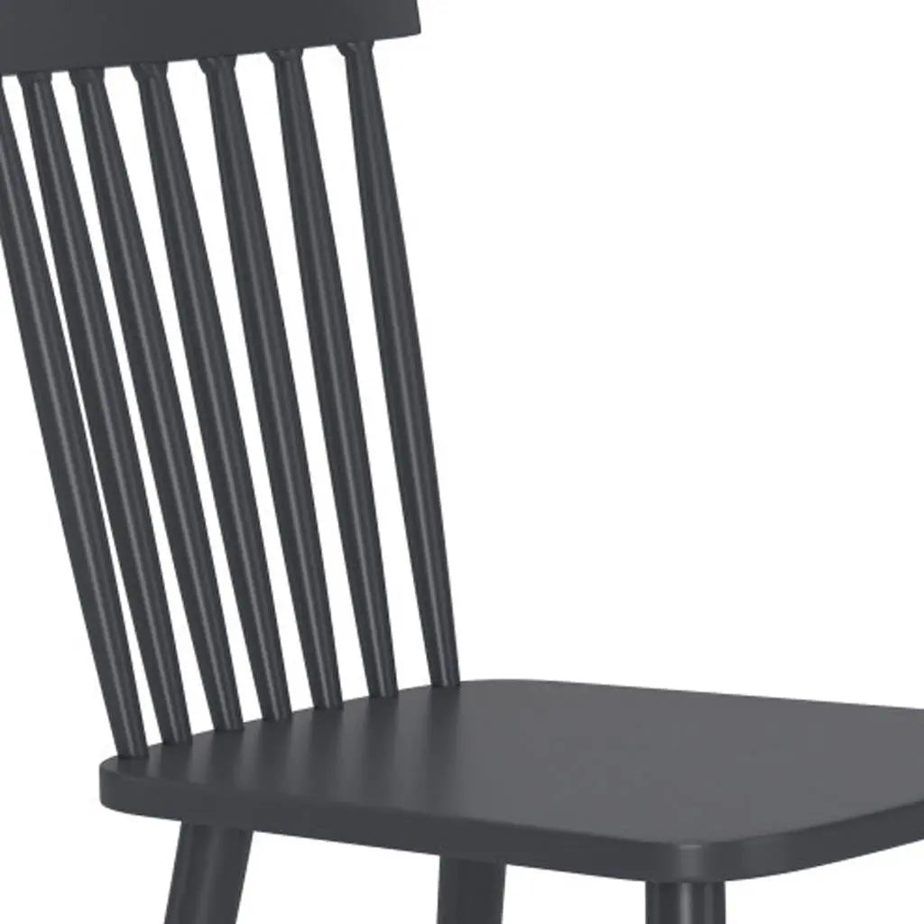 Set of Two Black Aluminum Slat Back Dining Side Chairs Homeroots
