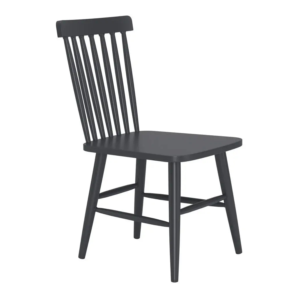 Set of Two Black Aluminum Slat Back Dining Side Chairs Homeroots