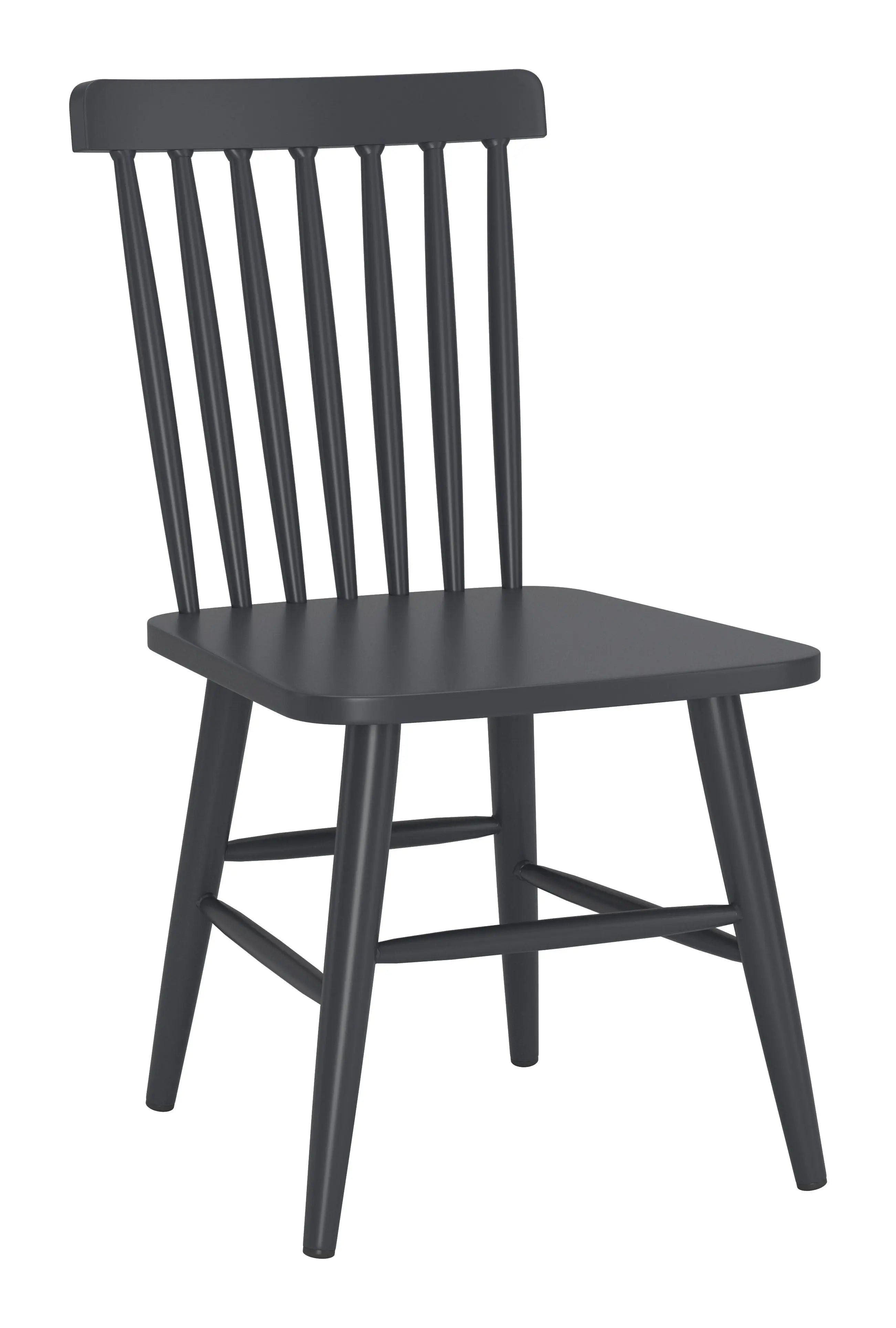 Set of Two Black Aluminum Slat Back Dining Side Chairs Homeroots