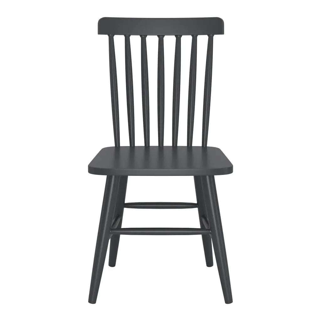 Set of Two Black Aluminum Slat Back Dining Side Chairs Homeroots