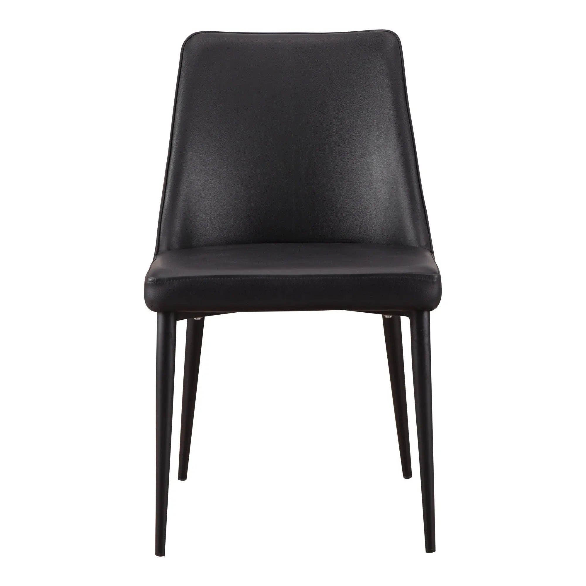 Set of Two Black Faux Leather Dining Side Chairs Homeroots Kitchen & Dining