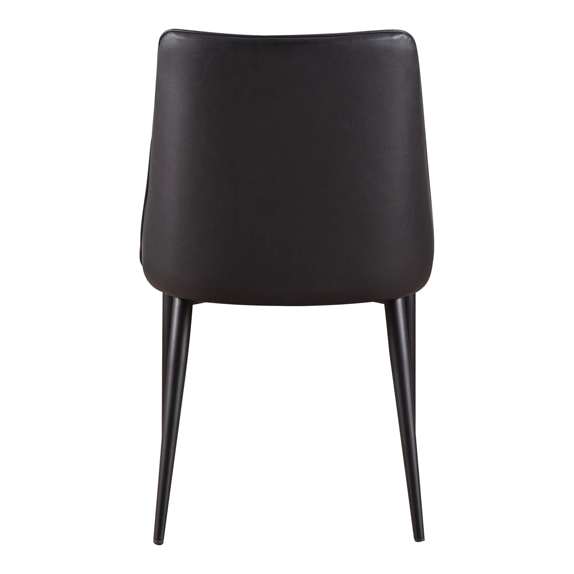Set of Two Black Faux Leather Dining Side Chairs Homeroots Kitchen & Dining