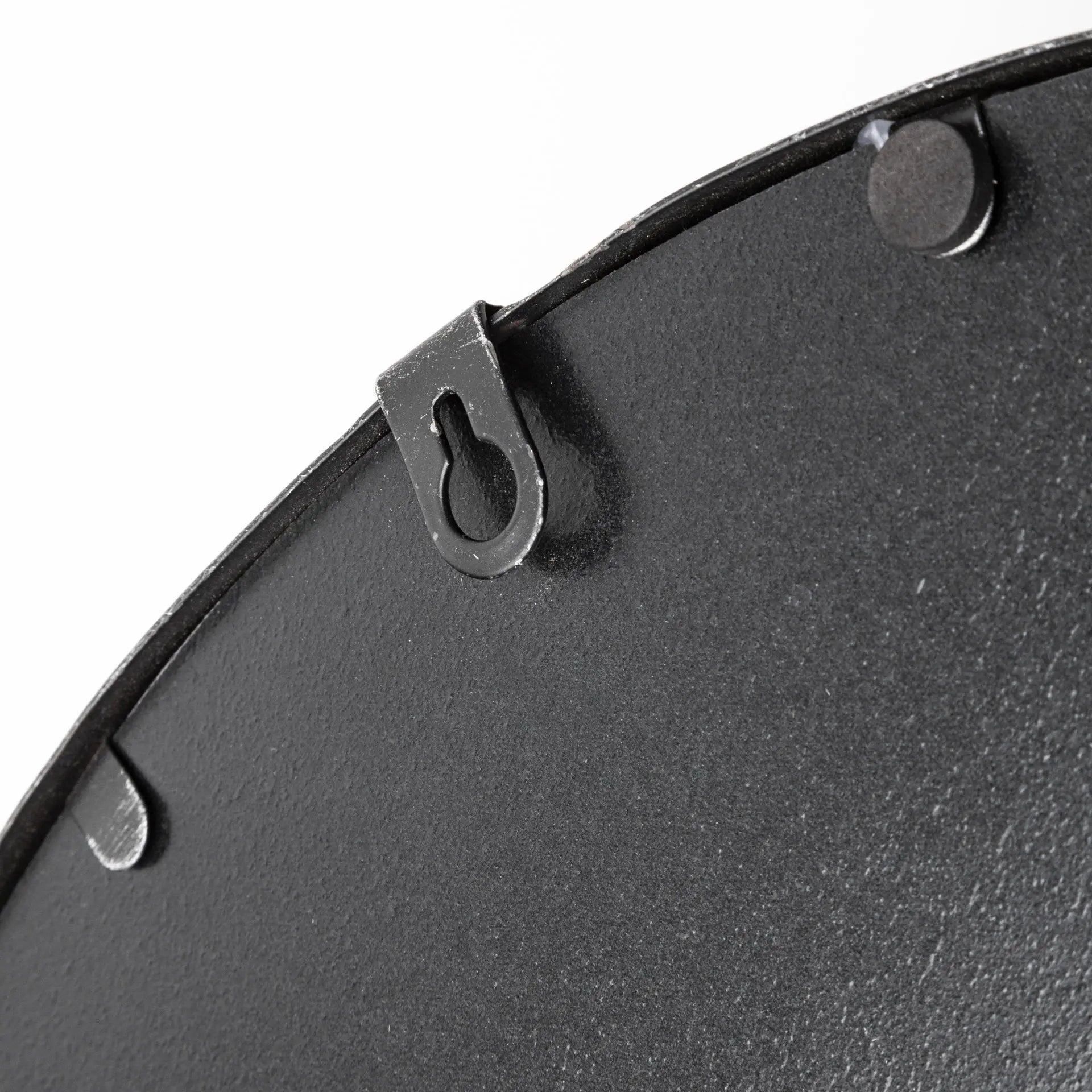Set of Two Black Round Metal And Mirrored Glass Vanity Trays Homeroots Kitchen & Dining
