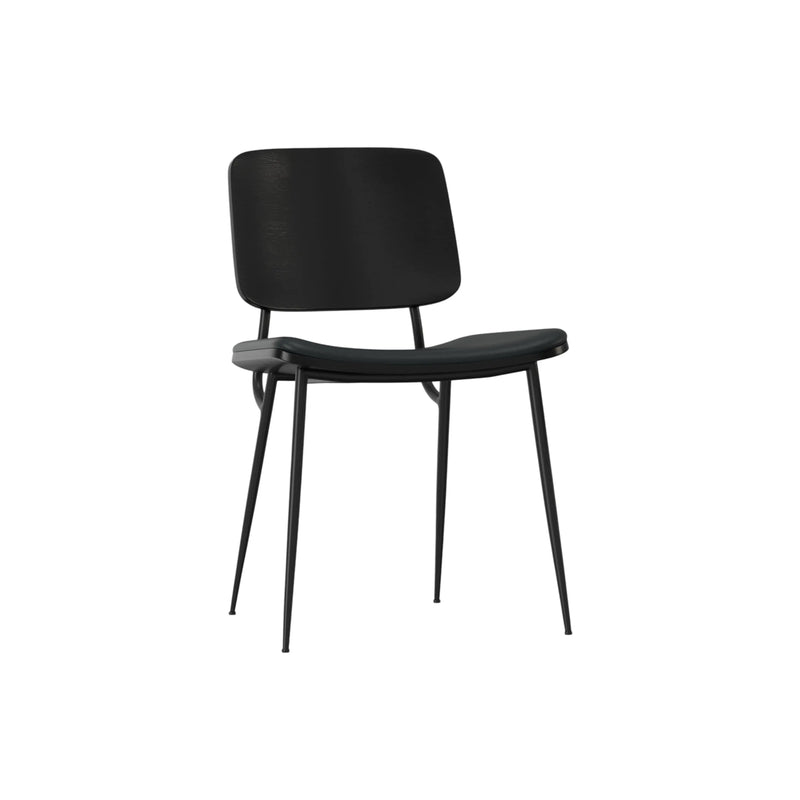 Set of Two Black Solid Wood Dining Parsons Chairs Homeroots Kitchen & Dining