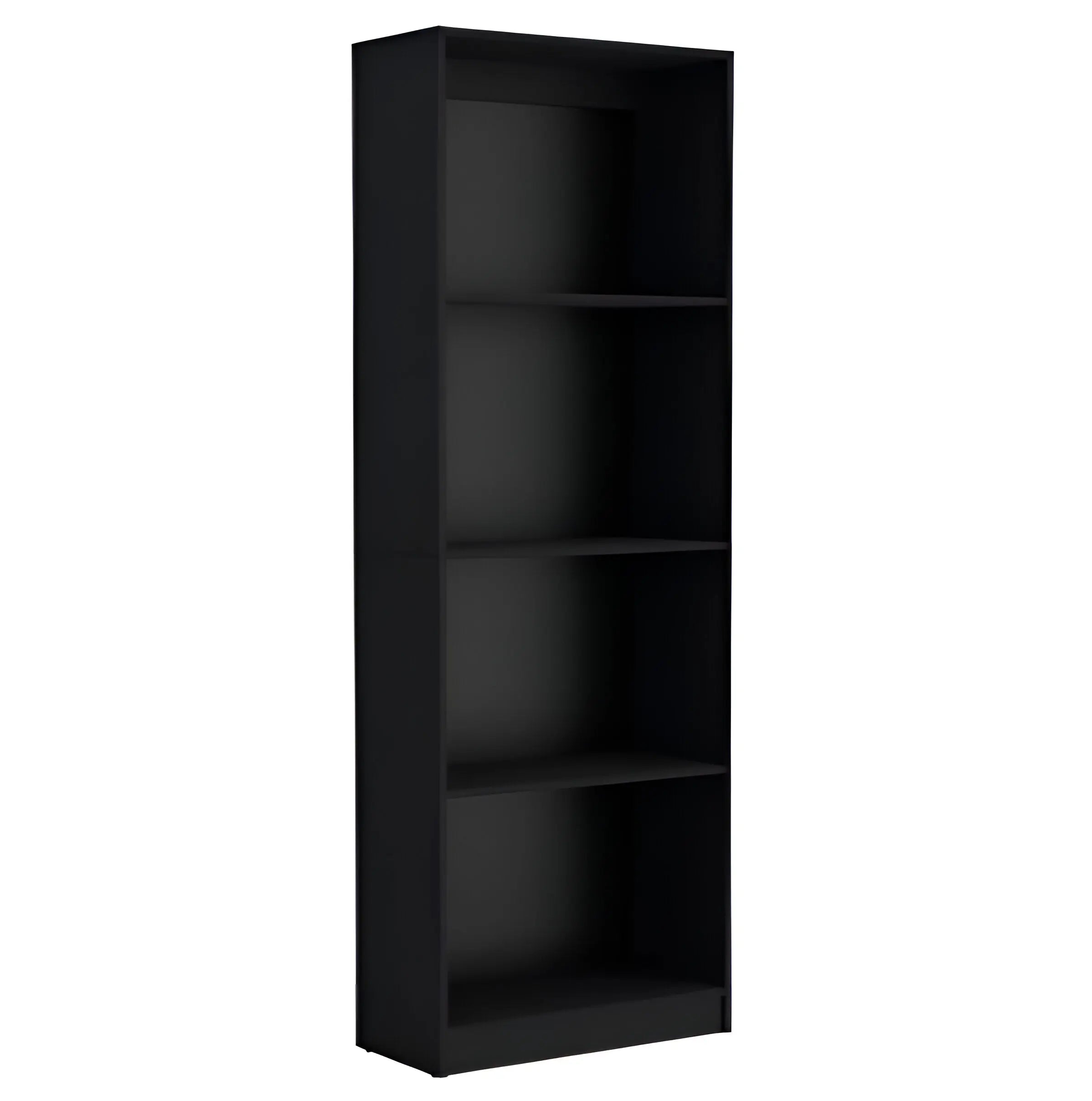 Set of Two Black Wood Multi Tier Bookcases - GreatEagleInc