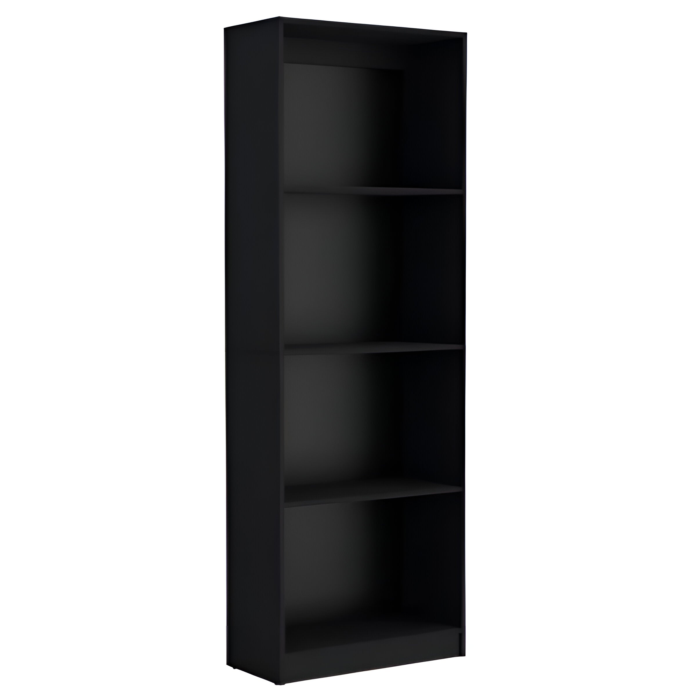 Set of Two Black Wood Multi Tier Bookcases - GreatEagleInc