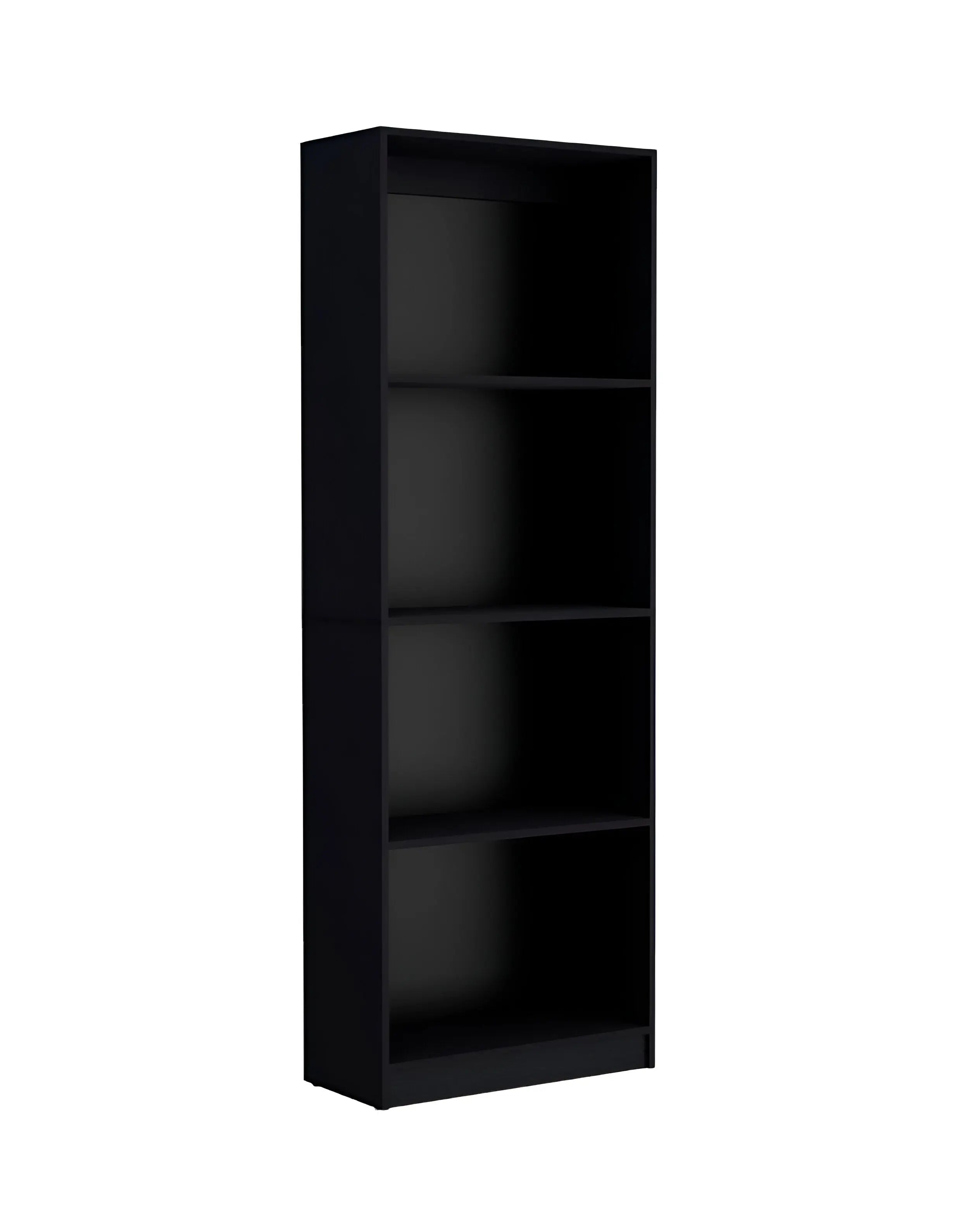 Set of Two Black Wood Multi Tier Bookcases Homeroots Office