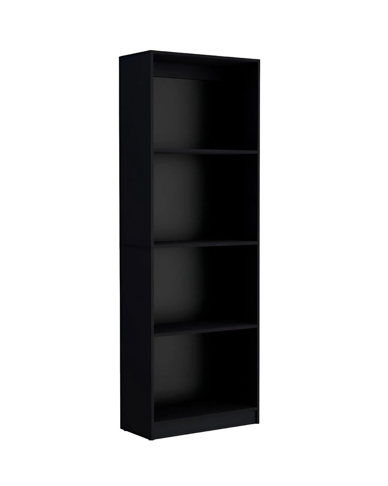 Set of Two Black Wood Multi Tier Bookcases Homeroots Office