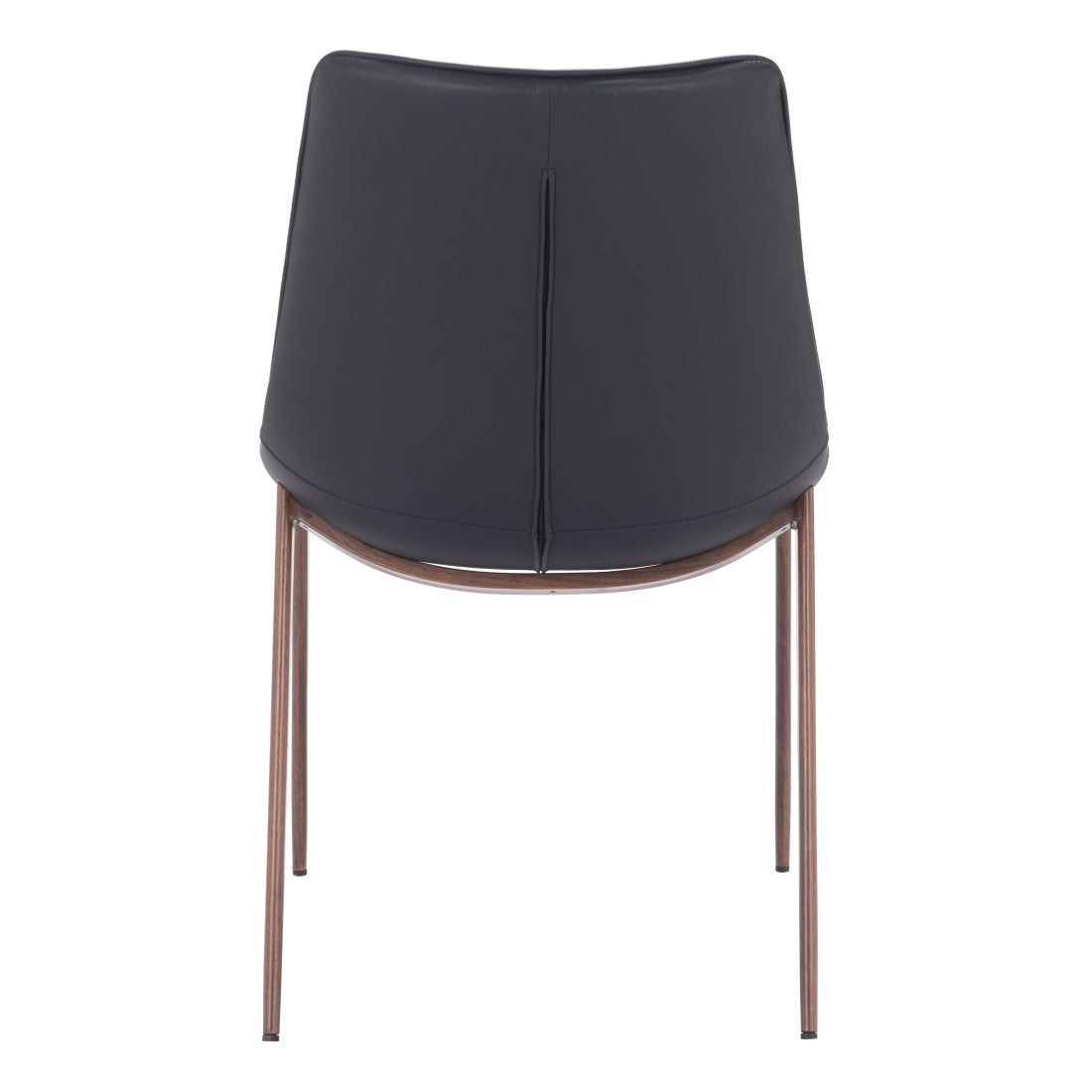 Set of Two Black and Brown Upholstered Faux Leather Dining Side Chairs Homeroots Kitchen & Dining